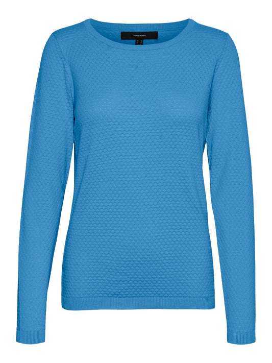 Vmcare Structure Ls O-neck Blou Noos (Azure Blue)