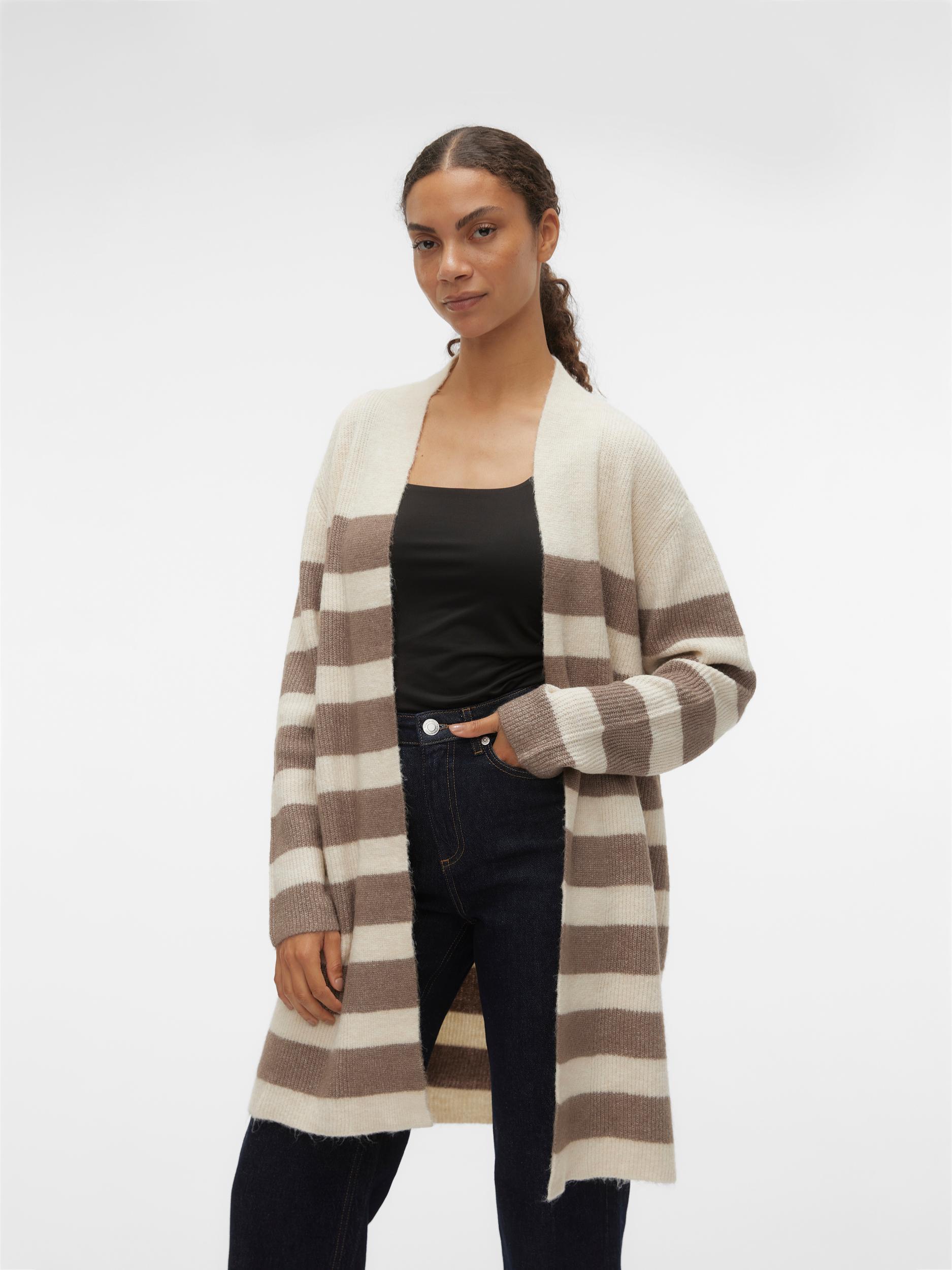 Vmphiline Ls Open Cardigan Ga Boo (Birch/w. B)