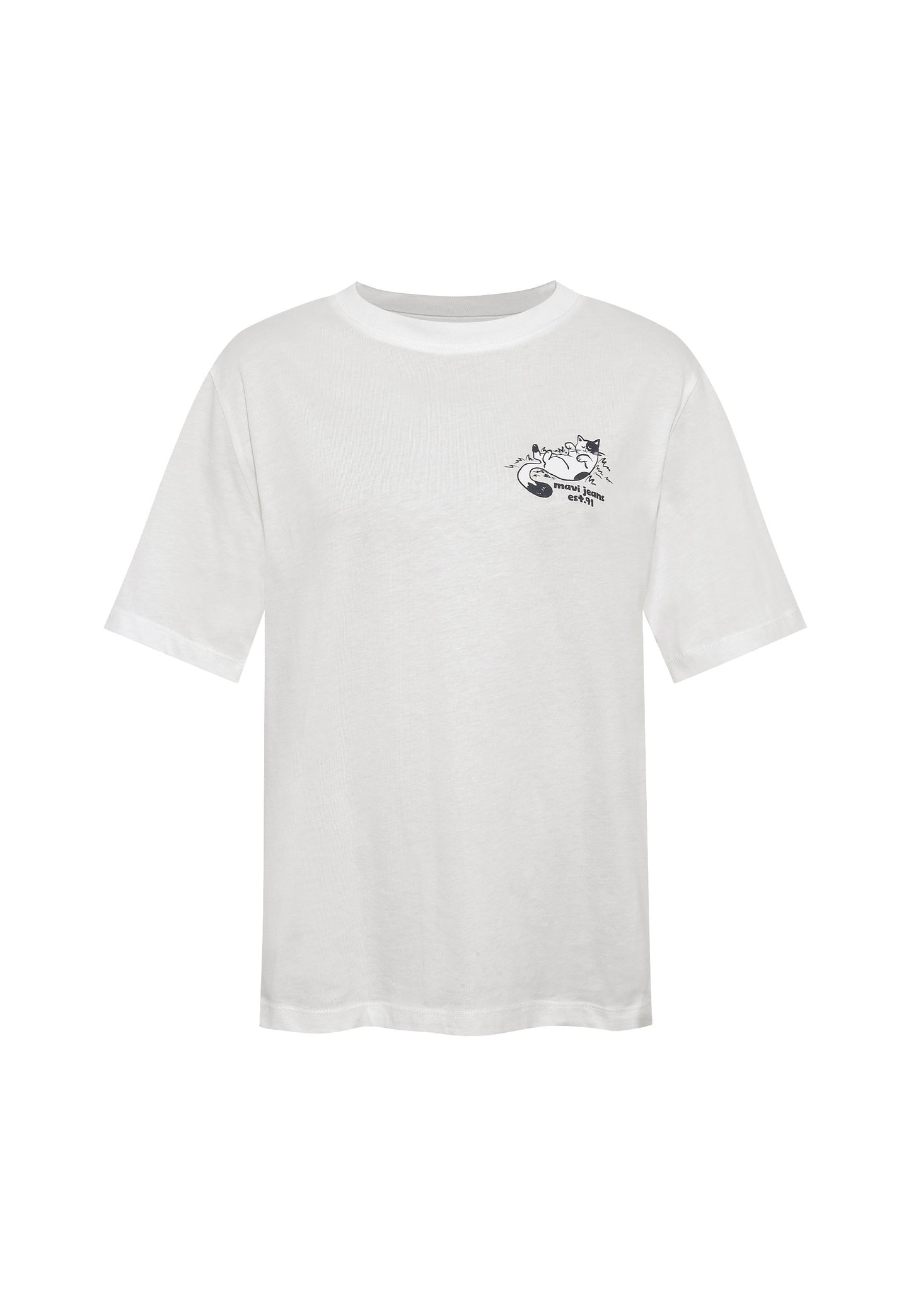 Cat Chilling Tee (Antique White)