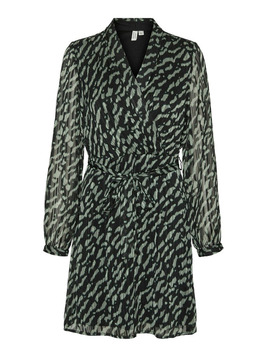 Vmrie L/s Abk Wrap Dress Wvn Btq Ga (Balsam Gre)