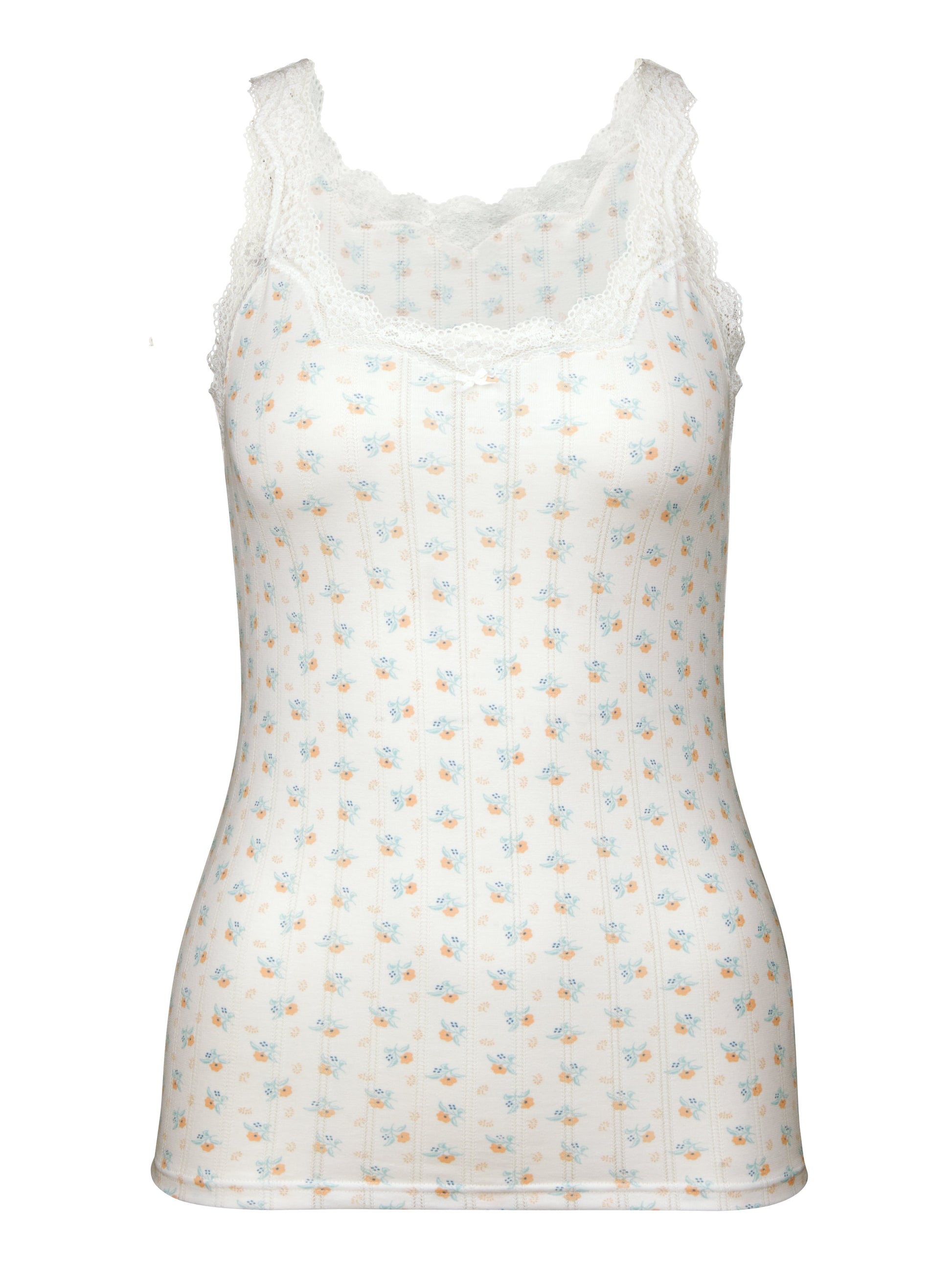 DAMEN Top ohne Arm (Star White Flowe)