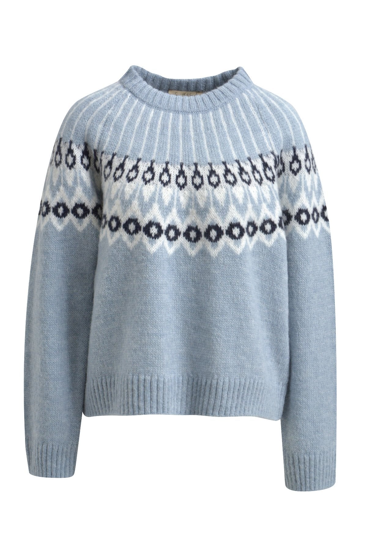 Hairy Fair Isle Pullover (Crystal Print)