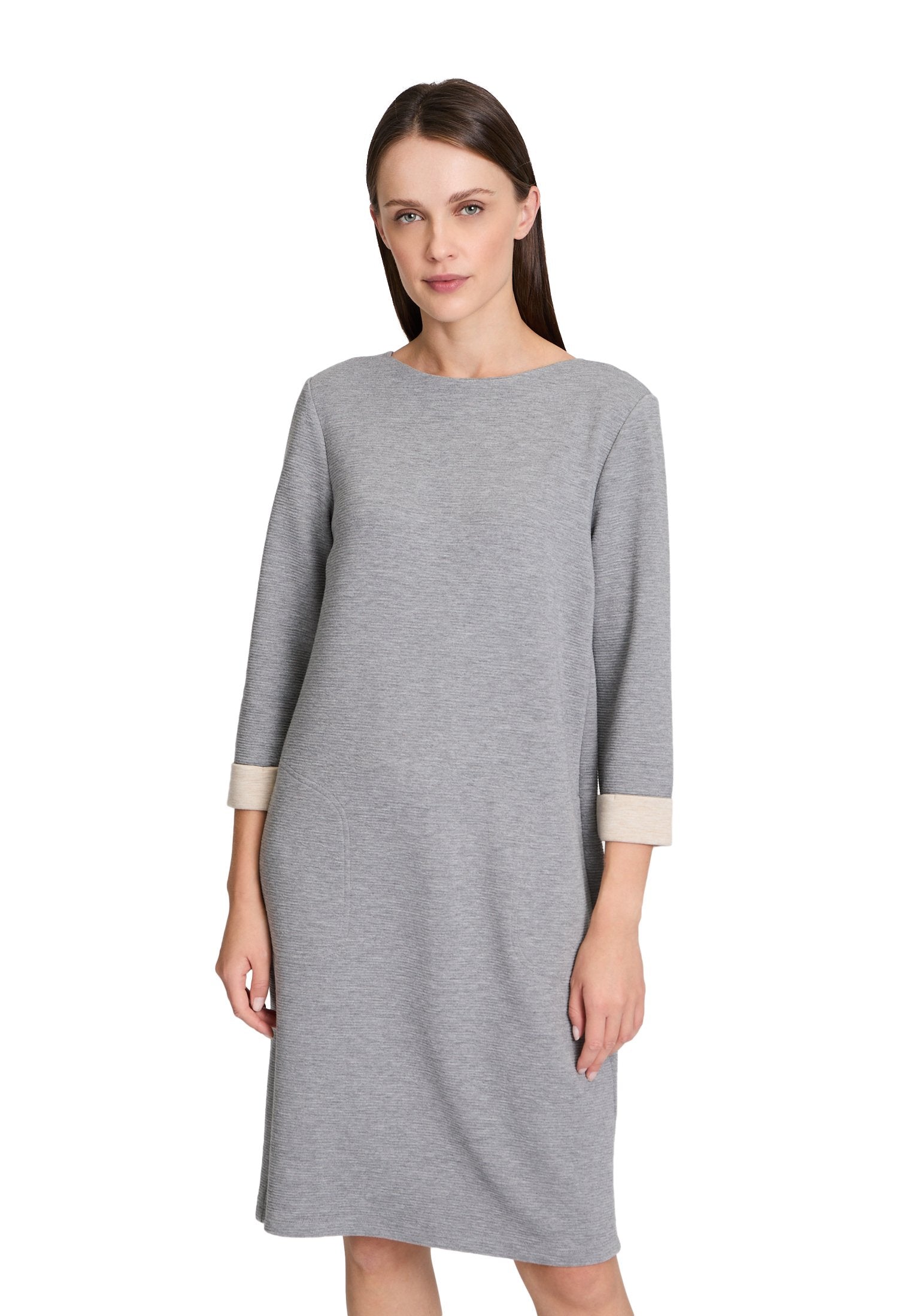 Jerseykleid (Grey/beige)