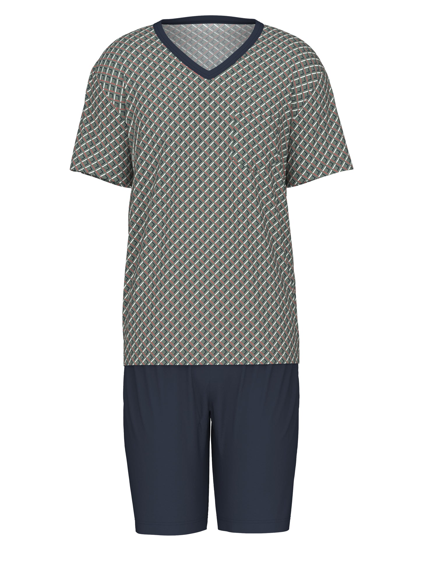 HERREN Pyjama kurz (Laurel Green)