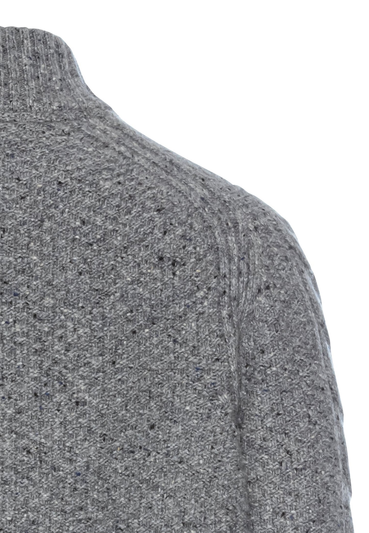 Strickpullover mit Troyer-Kragen (Rock Grey)