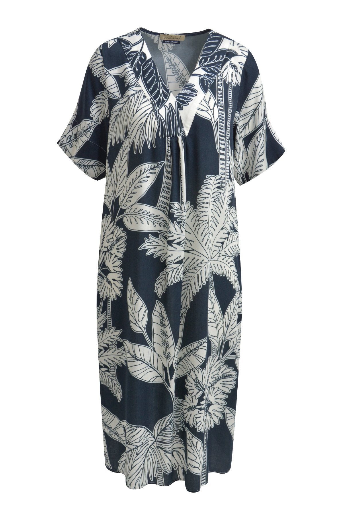 Kimono Dress (Marine Print)