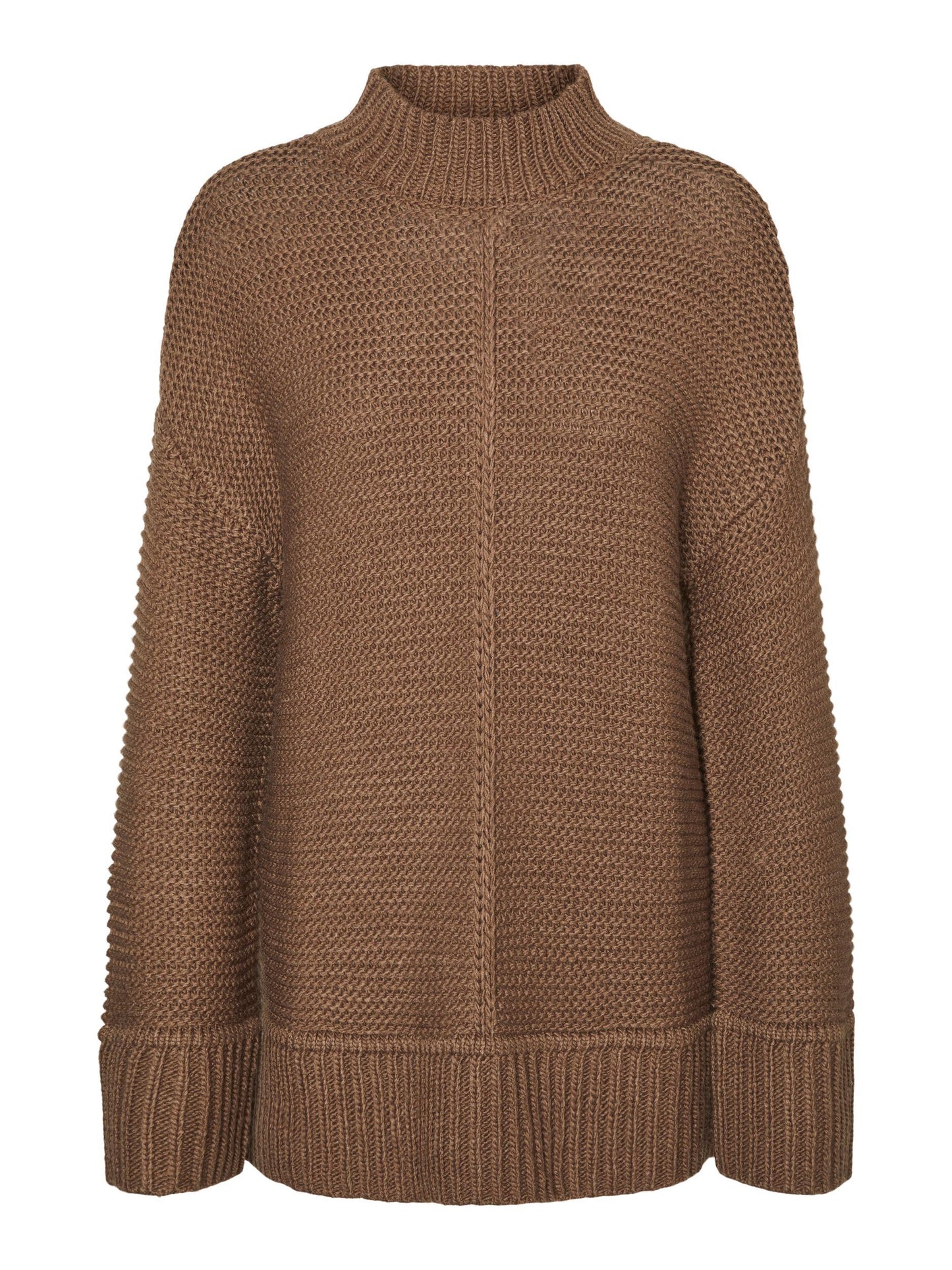 Vmmiranda Ls Highneck Pullover Ga (Brown Lentil)