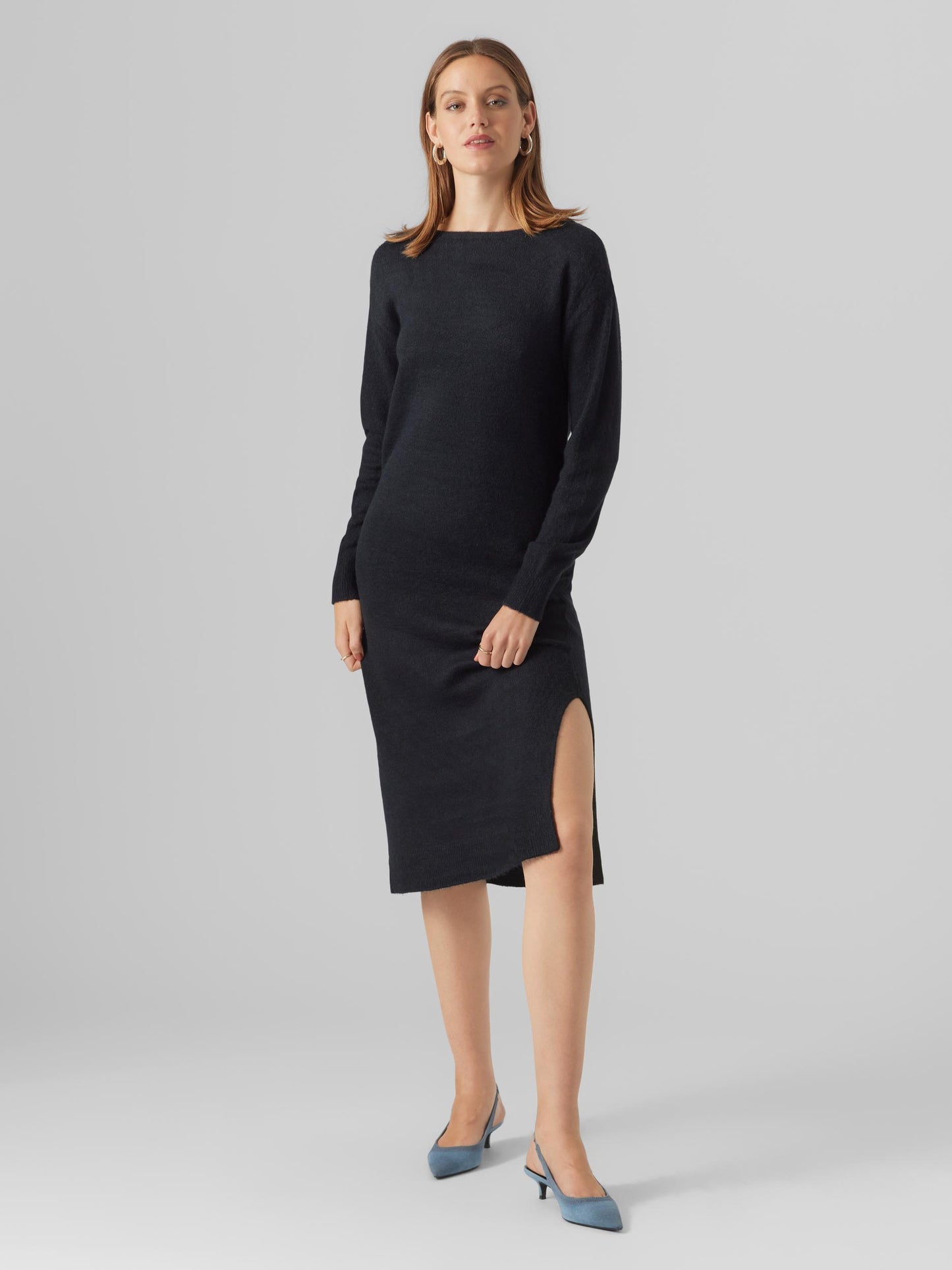 Vmlefile Ls Boatneck Calf Dress Noos (Black)