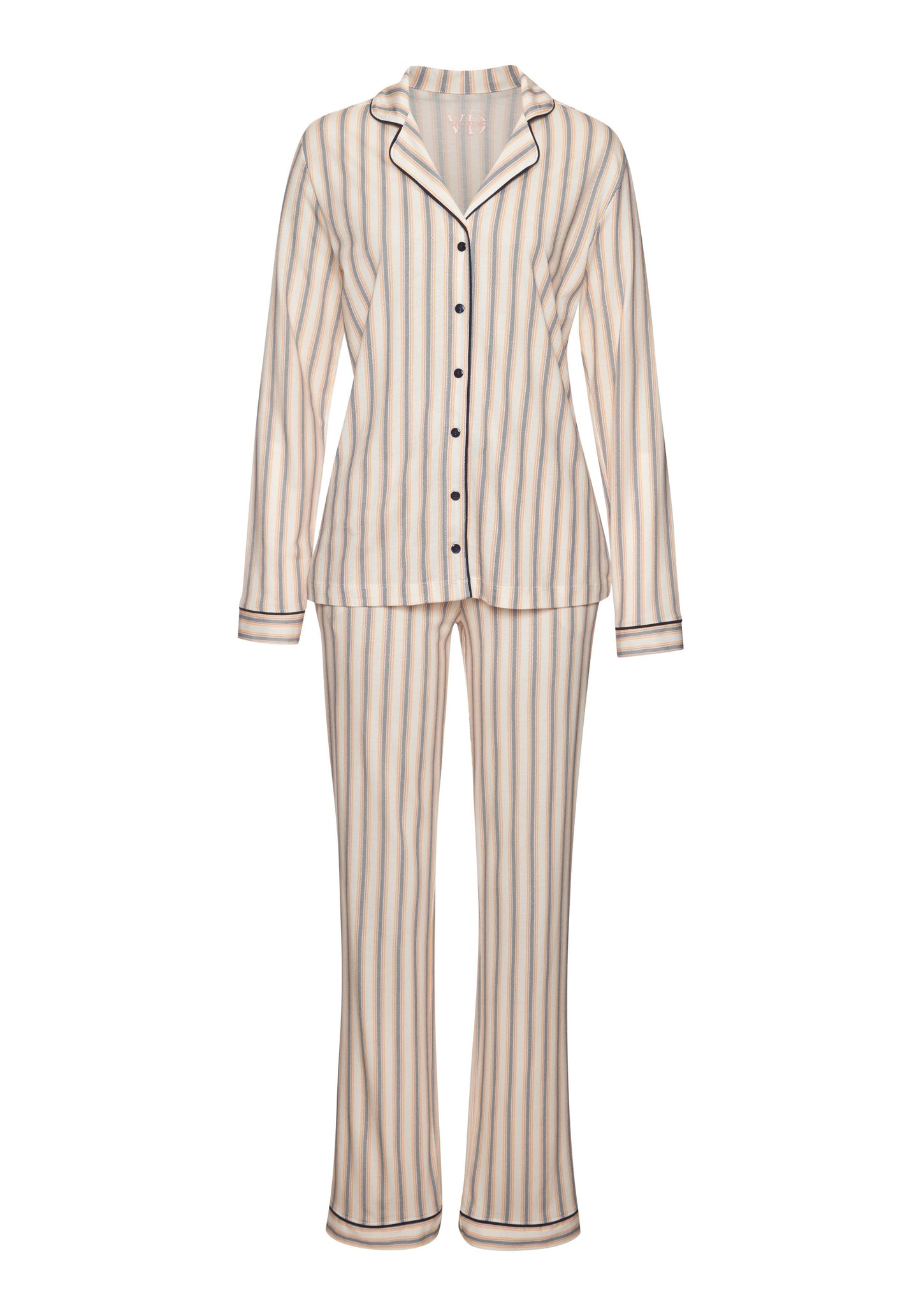 vivance dreams VD Cosy classic PJ (Ecru Stripes)