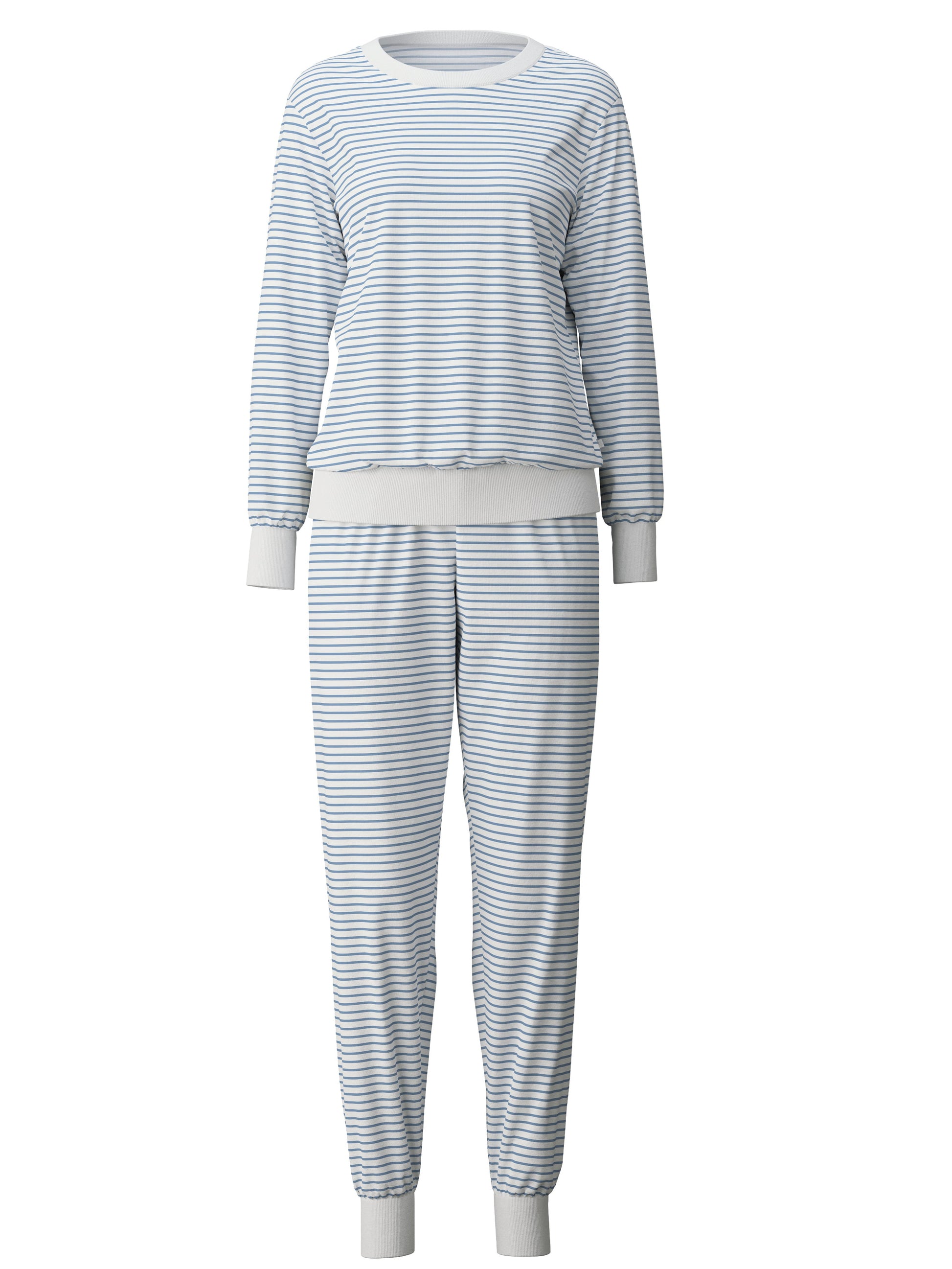 DAMEN Pyjama mit Bündchen (Endless Sky)