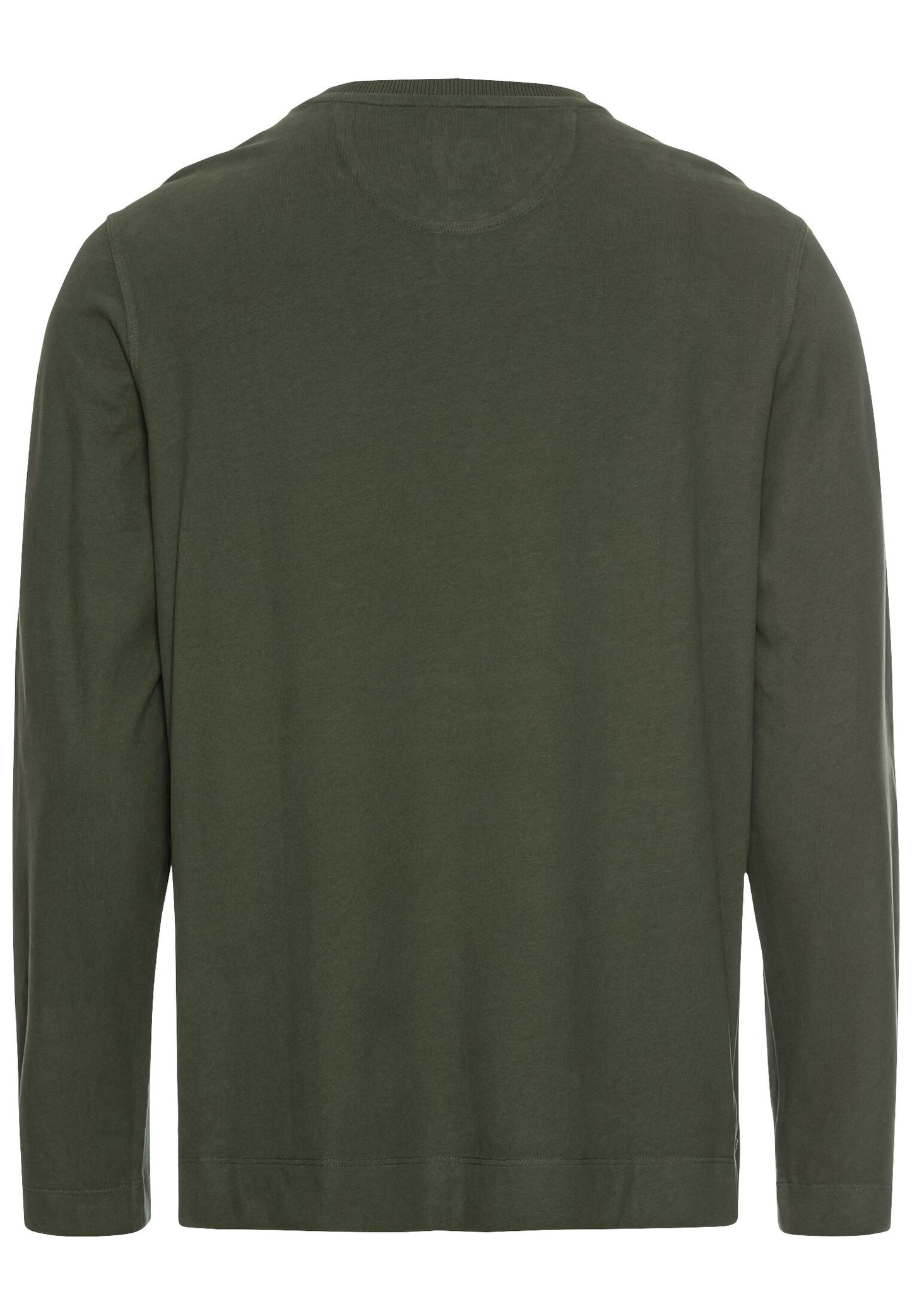 Langarm Henley aus Organic Cotton (Leaf Green)