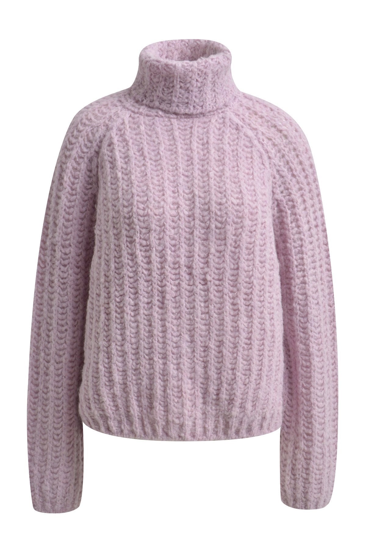 Stand collar raglan Knit (Pastel Lilac)