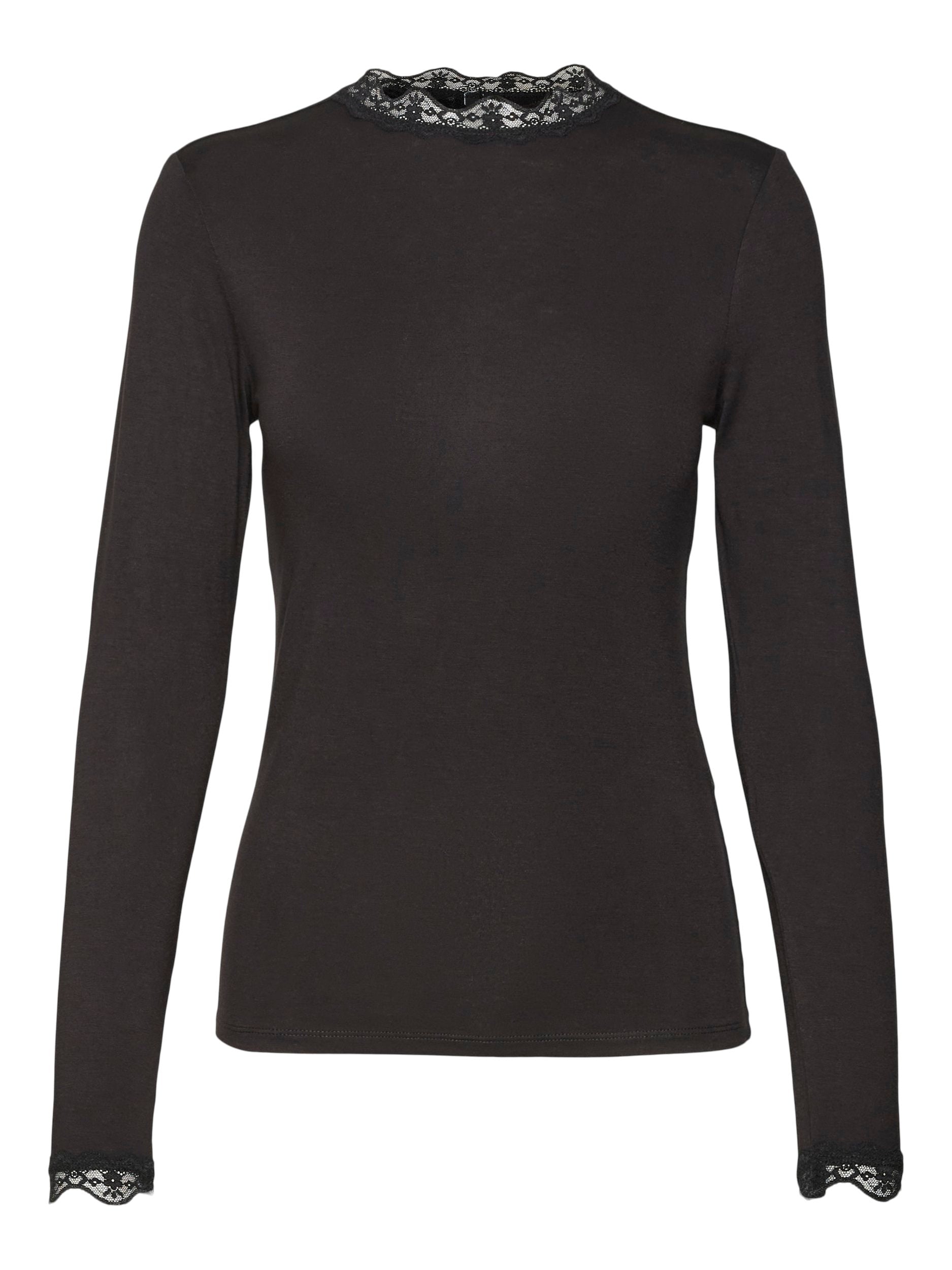 Vmrosa Ls Highneck Top Ga Jrs Noos (Black)