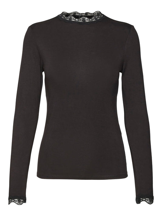 Vmrosa Ls Highneck Top Ga Jrs Noos (Black)