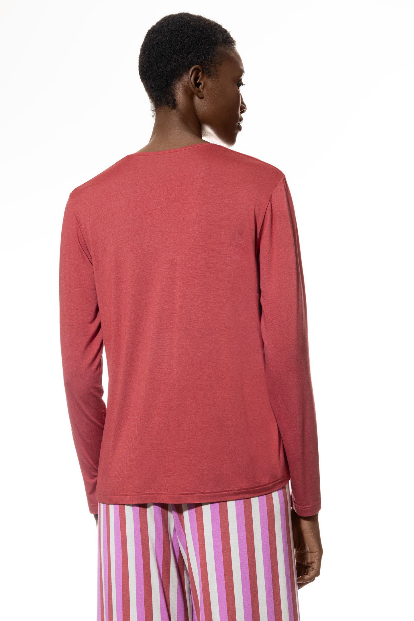 T-Shirt langarm (Marsala Red)