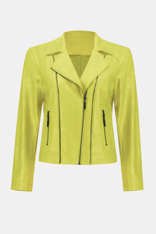 Beschichtete Bikerjacke (Wasabi)