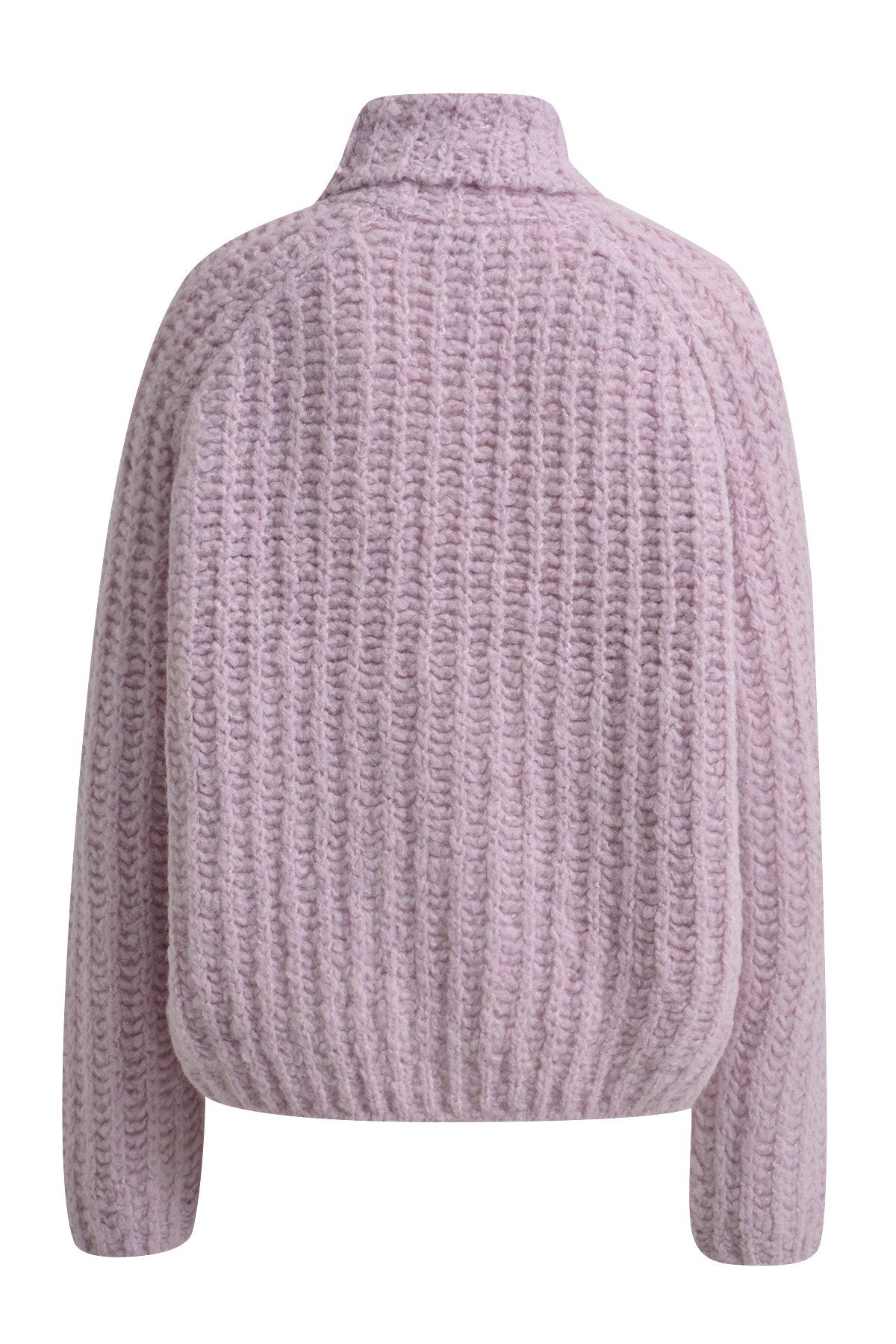 Stand collar raglan Knit (Pastel Lilac)