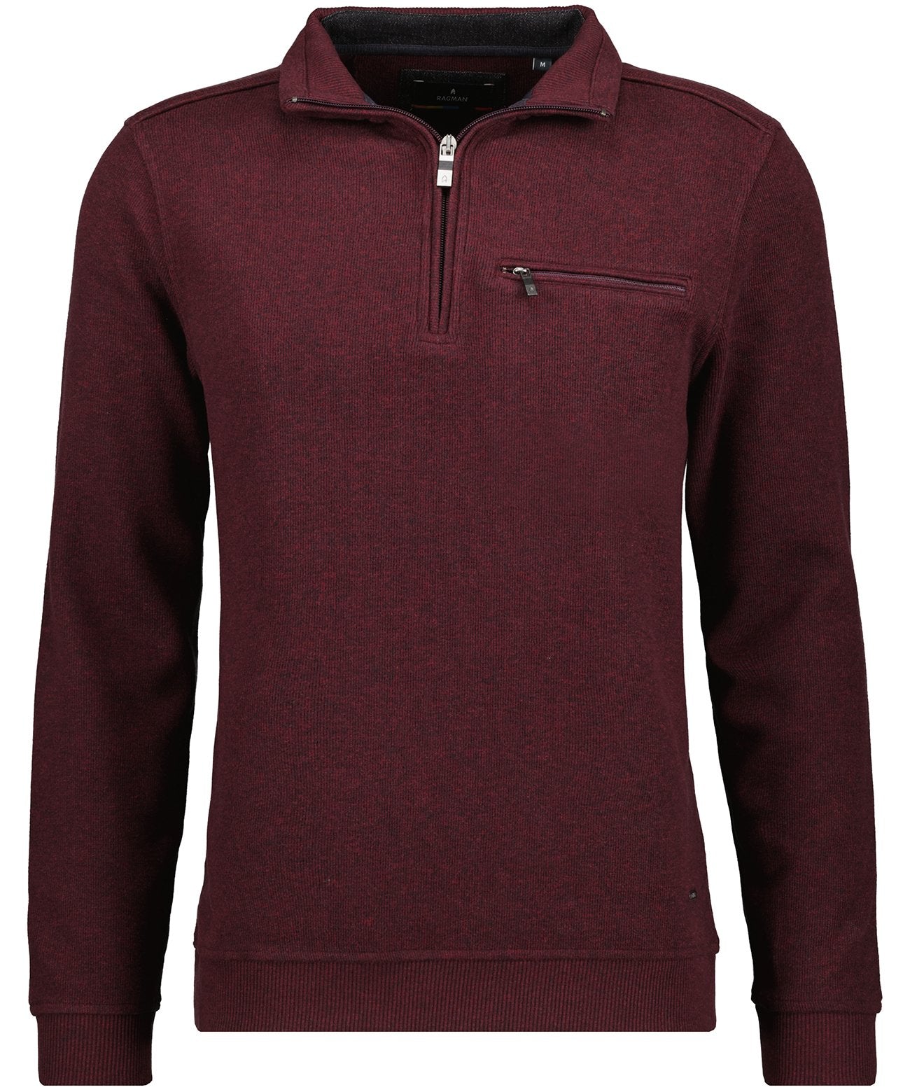 Sweatshirt mit Stehkragen und Zip (Barolo)