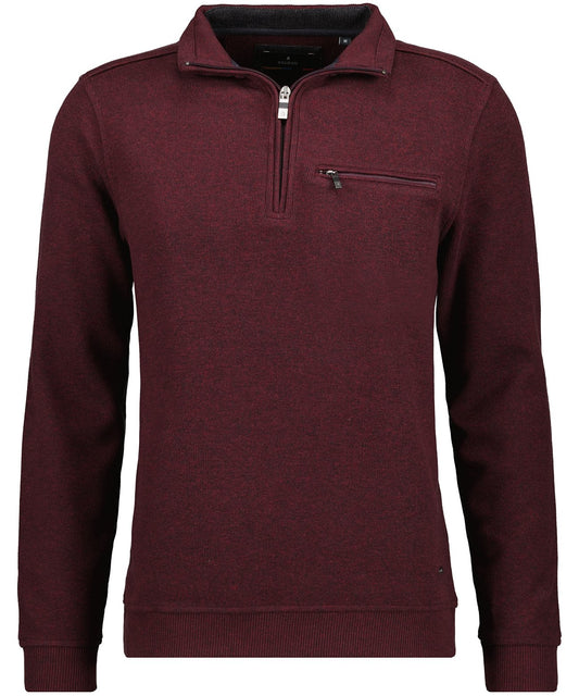 Sweatshirt mit Stehkragen und Zip (Barolo)