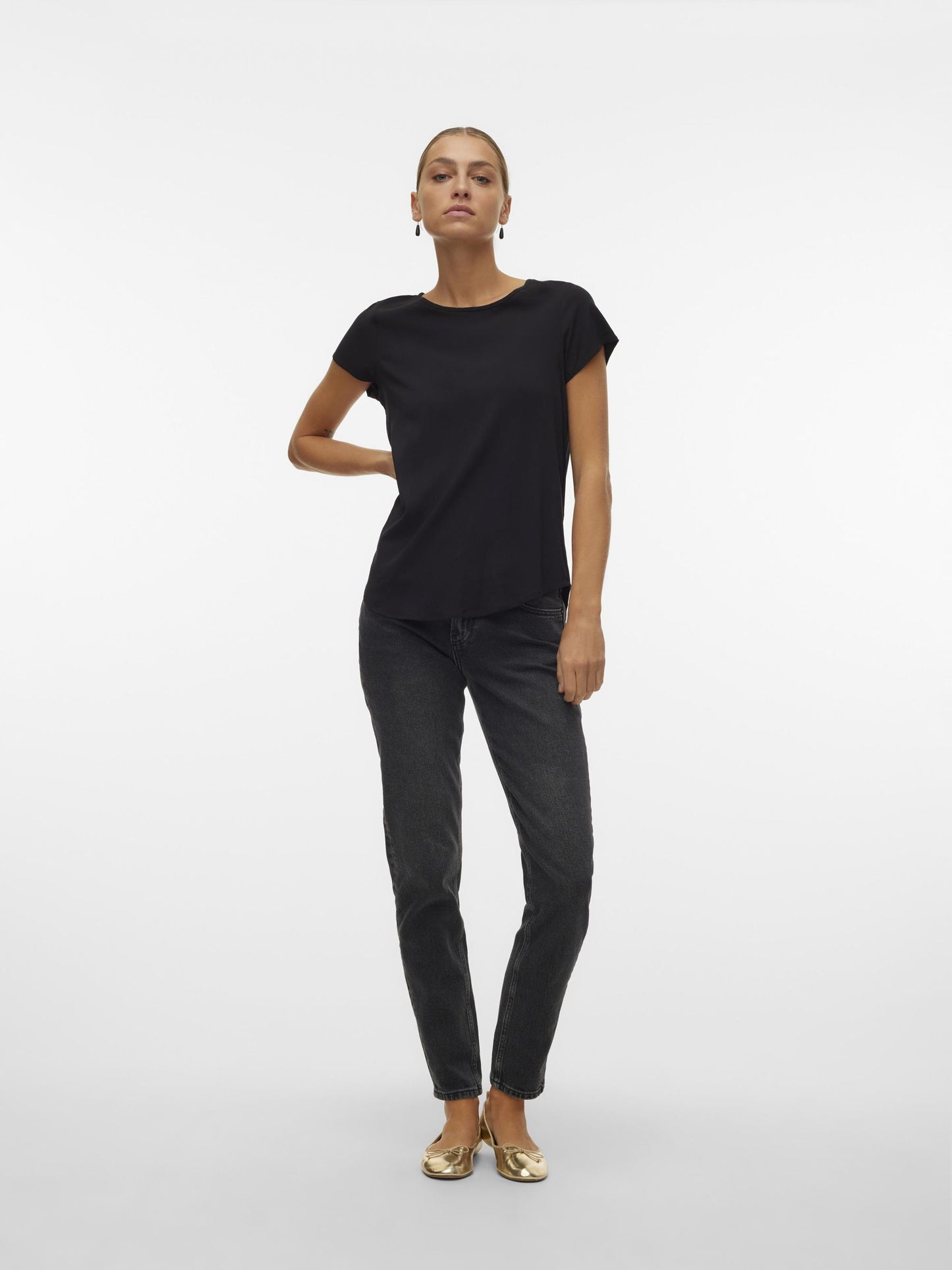 Vmbella Ss Top Wvn Ga Noos (Black)