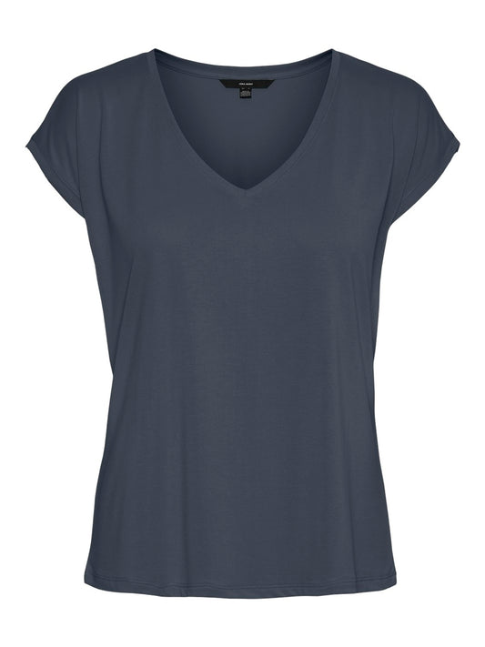 Vmfilli Ss V-neck Tee Ga Noos (Ombre Blue)