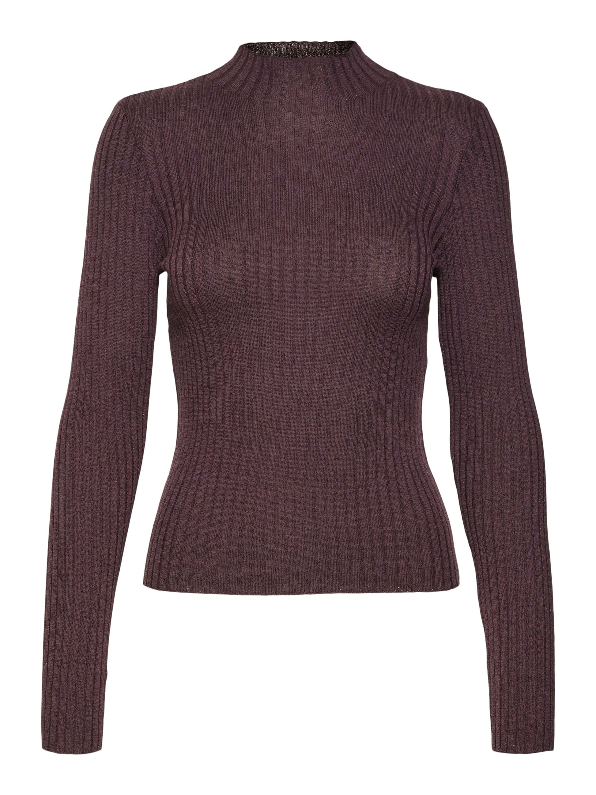 Vmnessa Ls Highneck Pullover Ga (Plum Perfe)