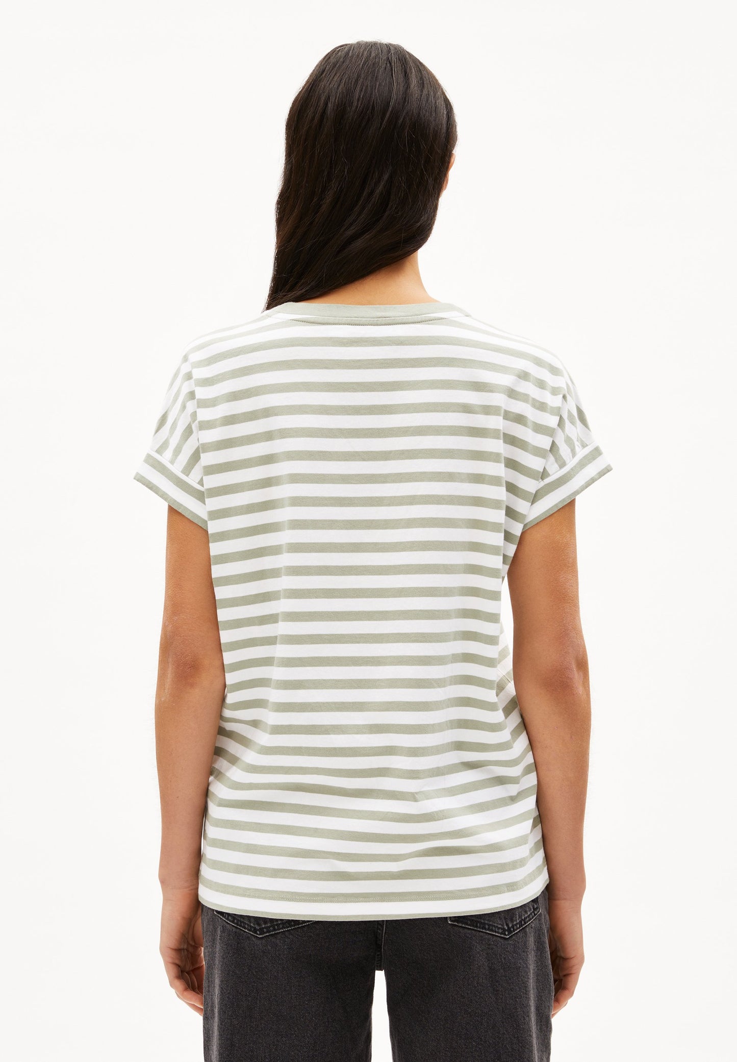 Idaara Stripes (White-seagreen)