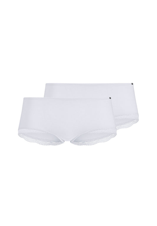 Skiny Damen Pants 2er Pack Classicotton (White)