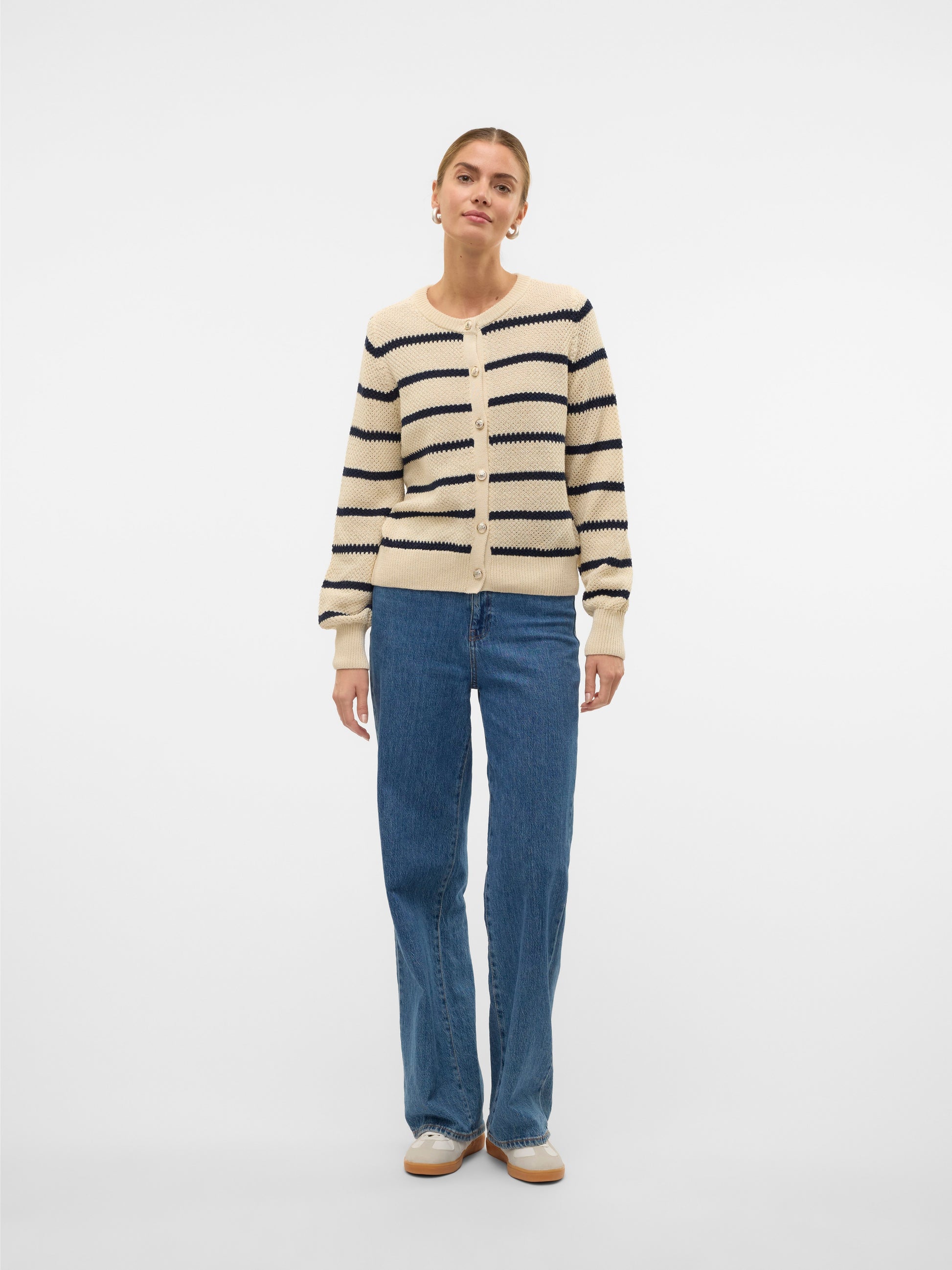 Vmamazing Ls O-neck Cardigan Ga Boo (Birch/w. N)