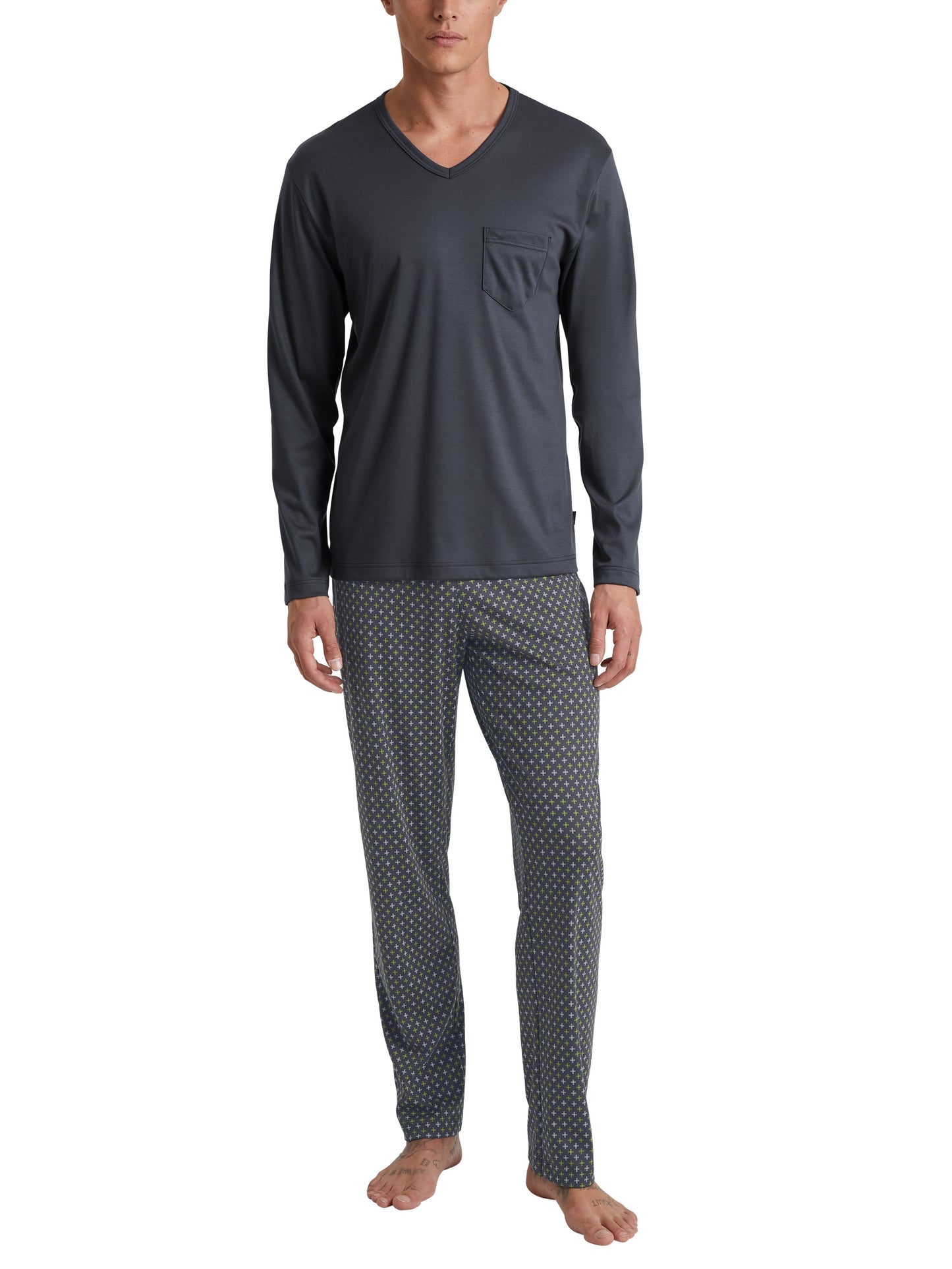 HERREN Pyjama (Anthrazit)