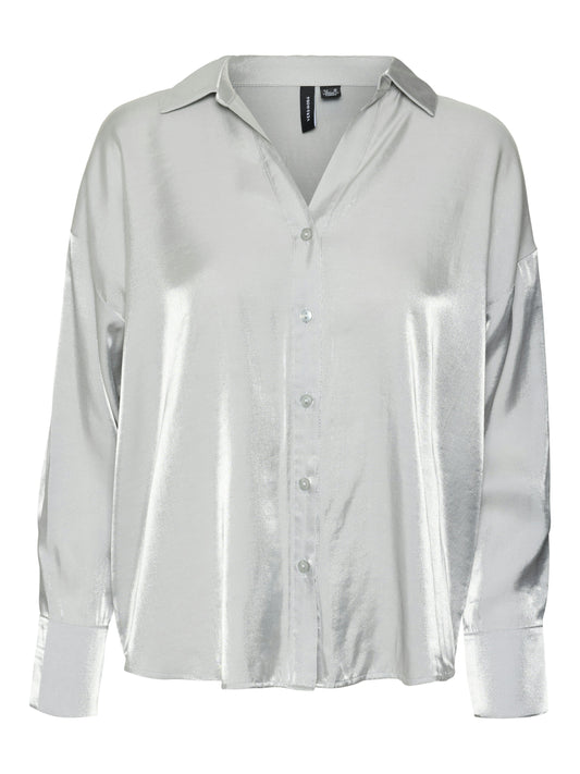 Vmqueeny Ls Shirt Wvn (Silver)