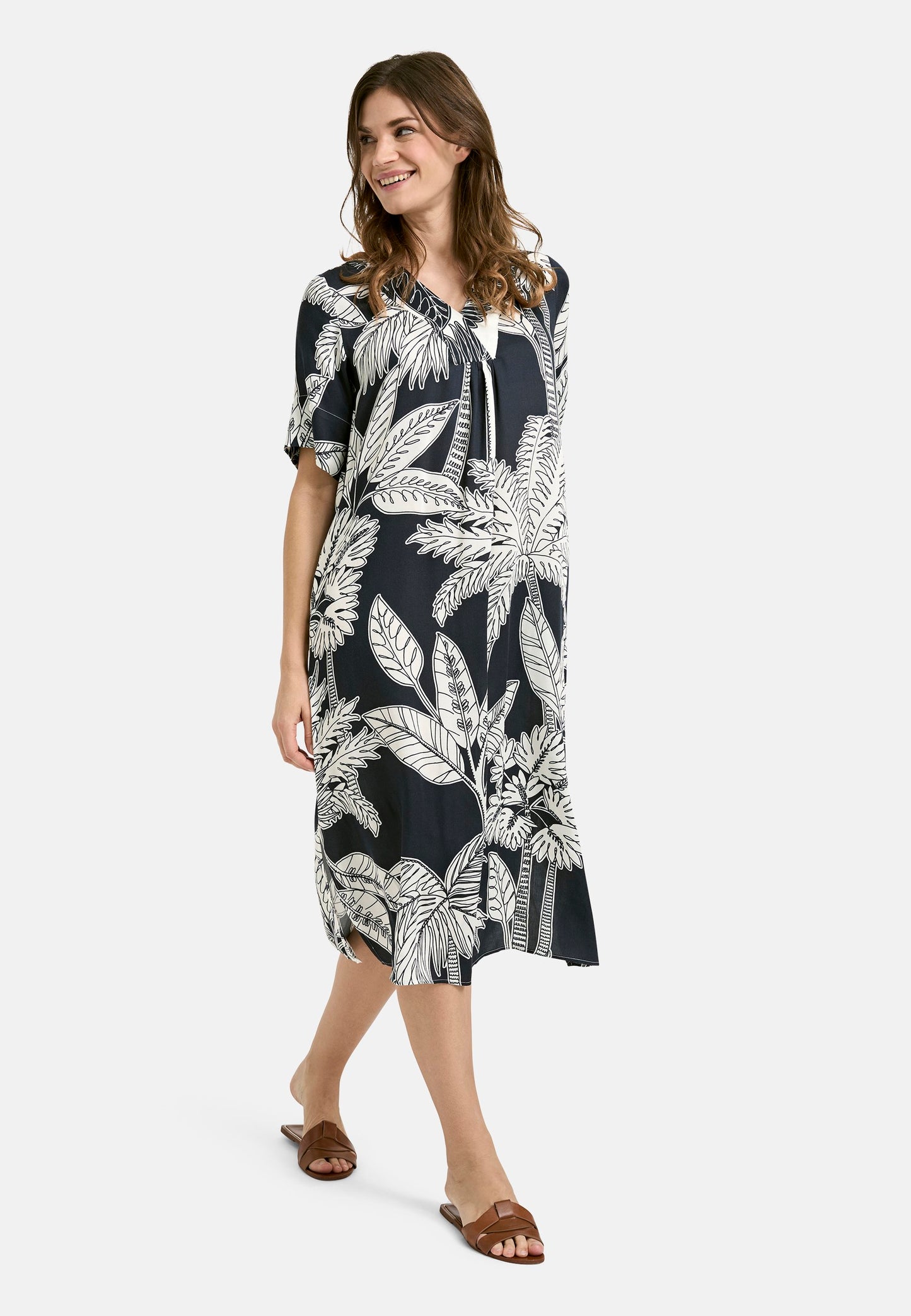 Kimono Dress (Marine Print)