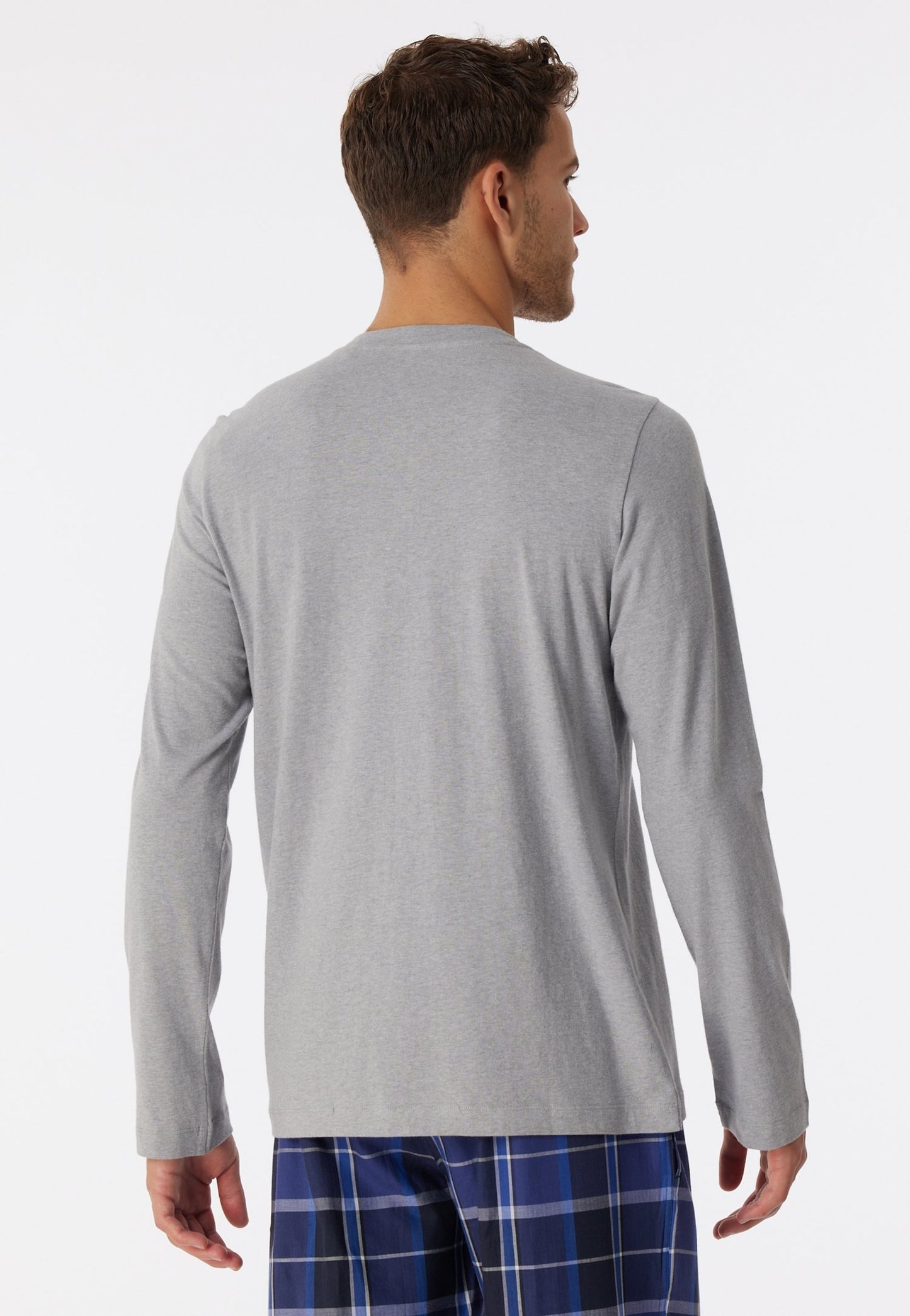 Langarmshirt Knopfleiste (Grau-mel.)