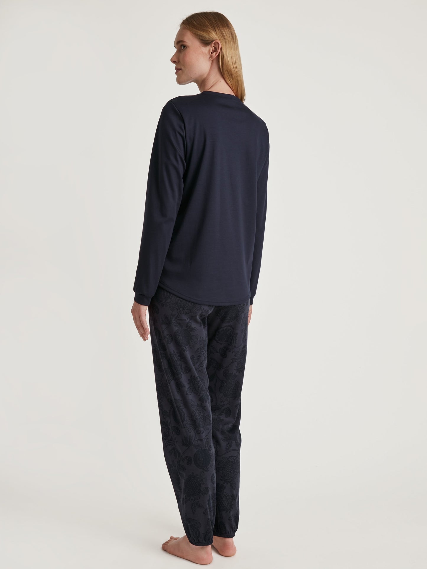 DAMEN Pyjama mit Bündchen (Dark Lapis Blue)