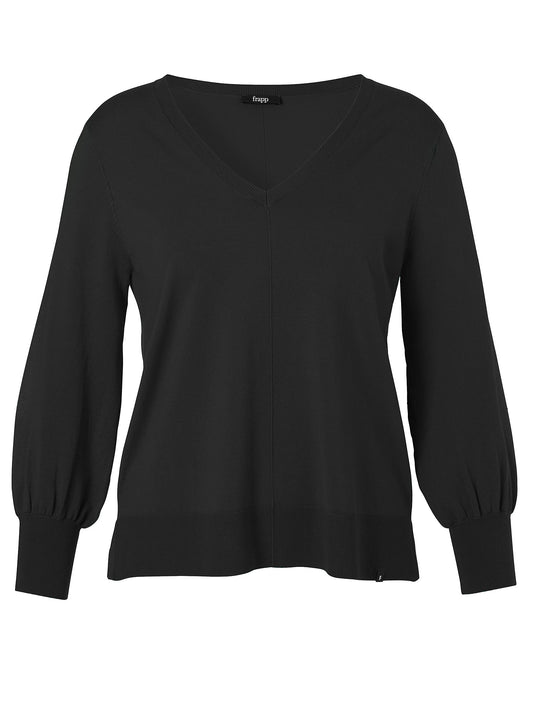 Pullover V-Ausschnitt 1/1 Arm (Black)