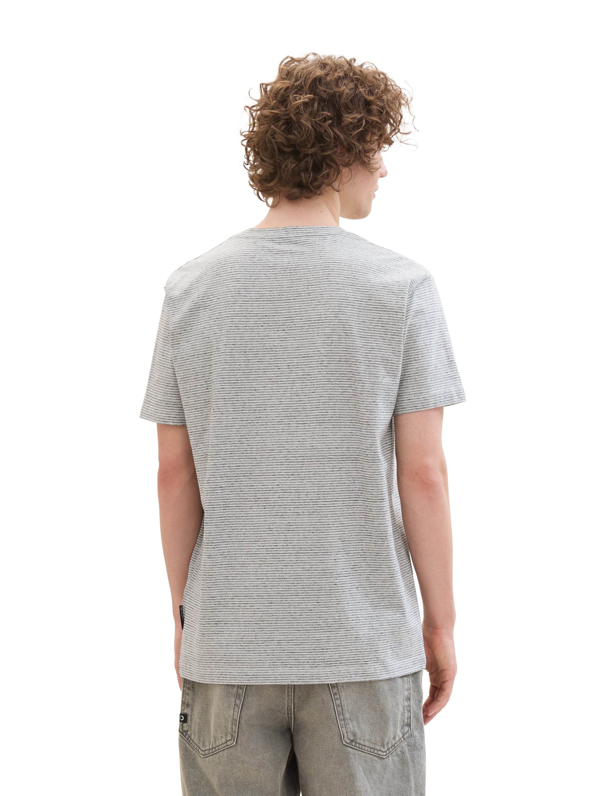 Gestreiftes T-Shirt (Grey Melange F)