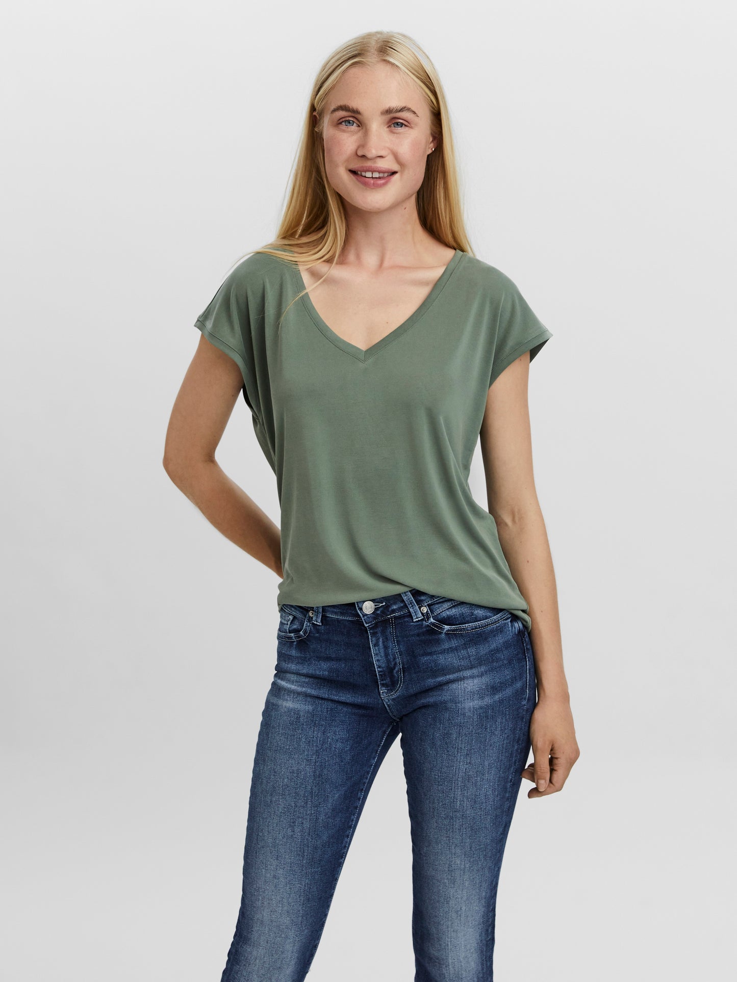 Vmfilli Ss V-neck Tee Ga Noos (Laurel Wreath)