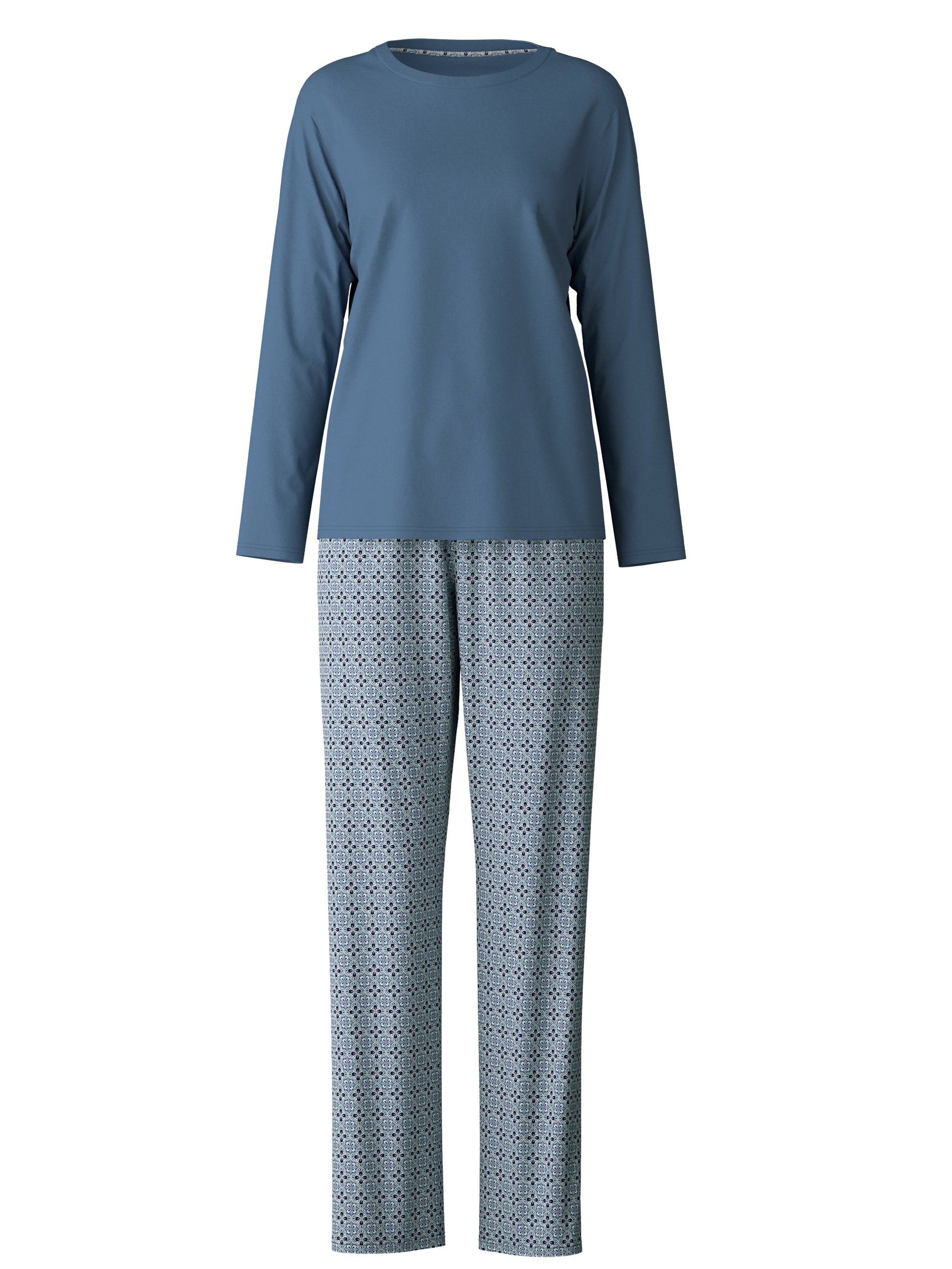 DAMEN Pyjama (Blue Cotton)