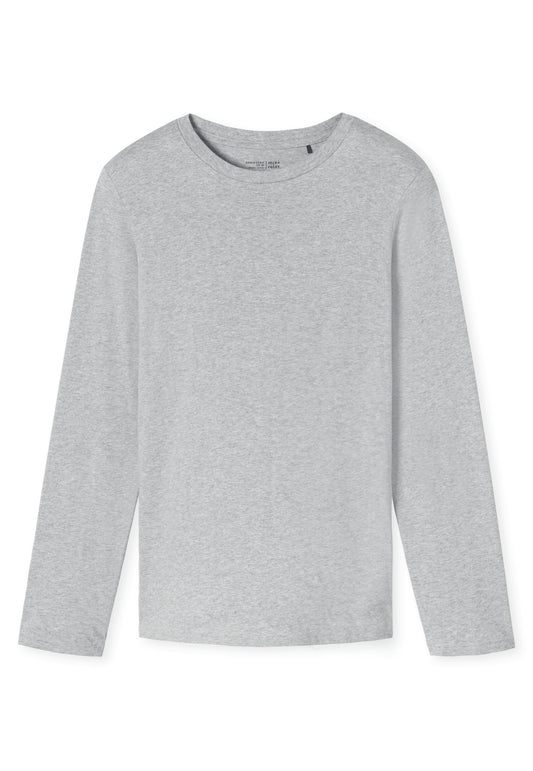 Langarmshirt Rundhals (Grau-mel.)