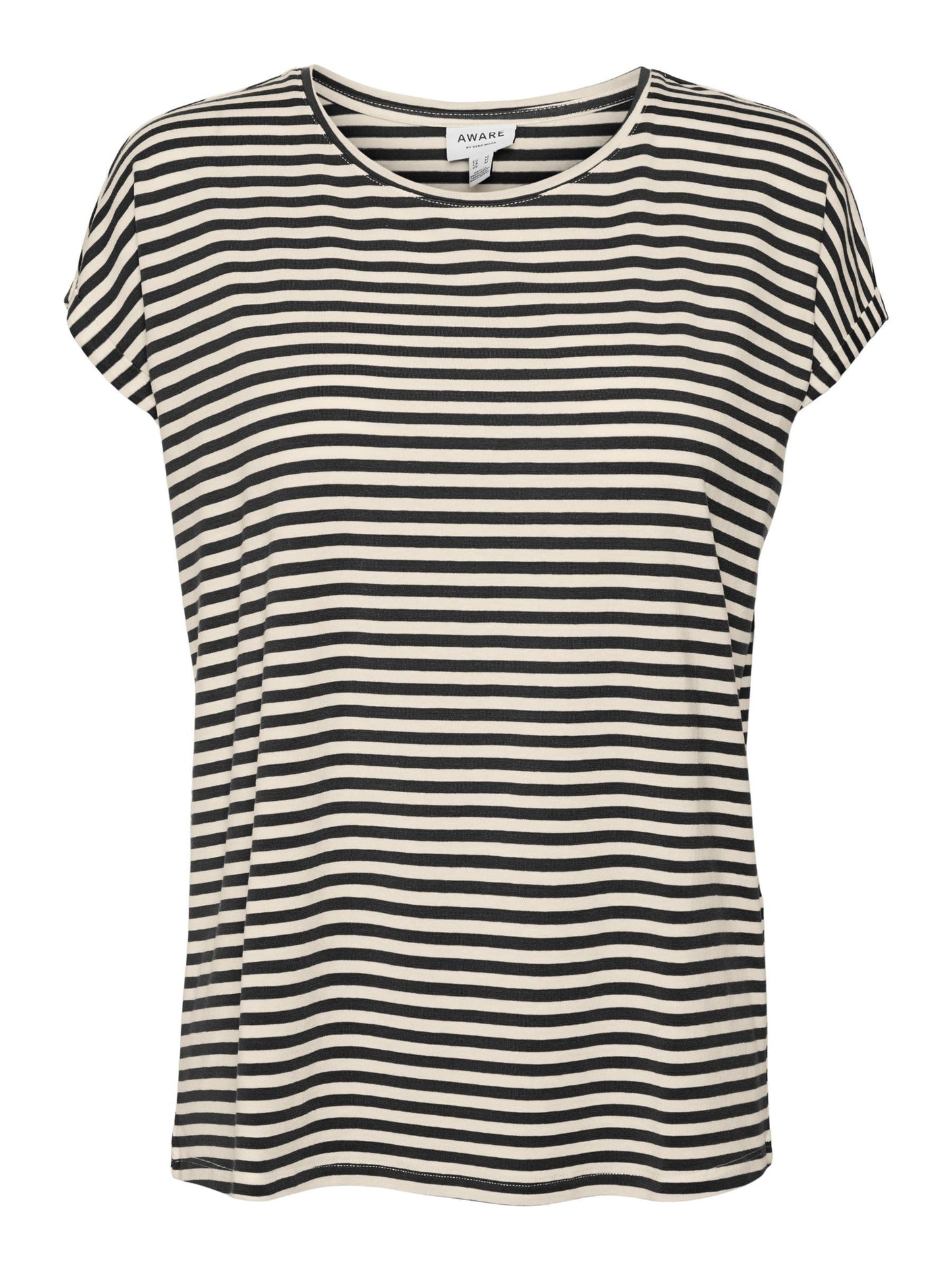 Vmava Plain Ss Top Stripe Ga Jrs  Noos (Black/pris)