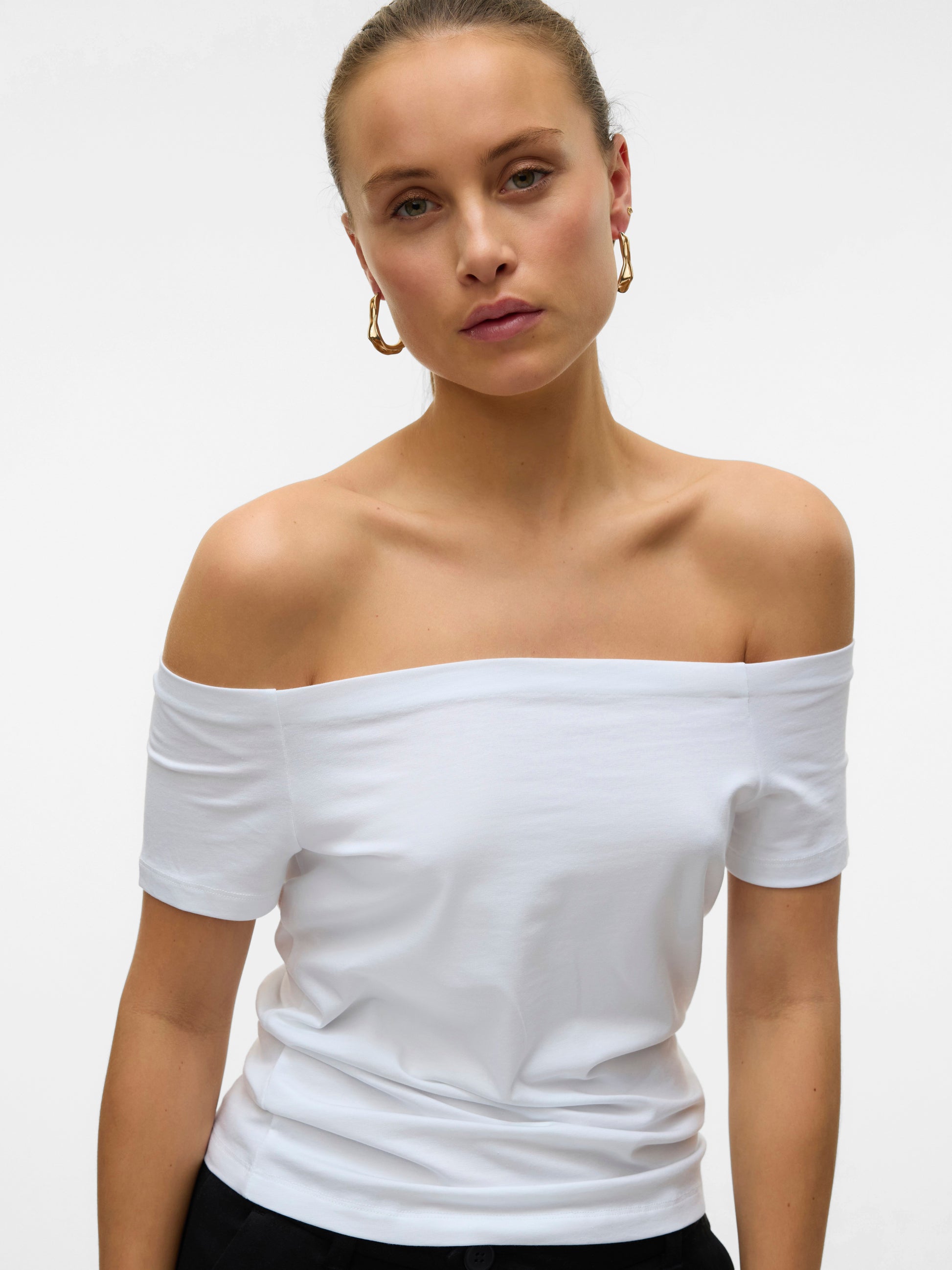 Vmpanda Off-shoulder Top Jrs Ga Noos (Bright White)