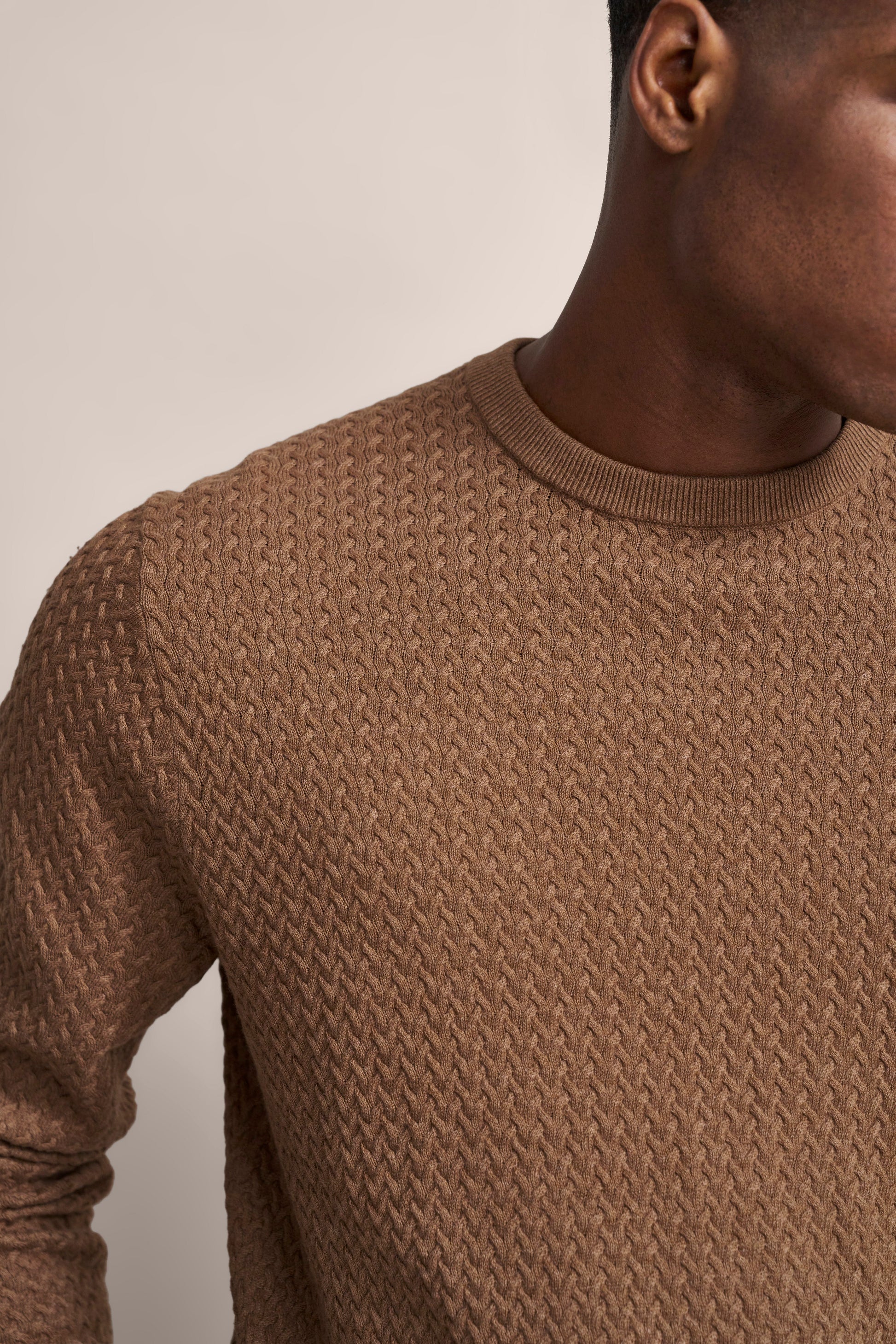 Herren Pullover 1/1 Arm (Cognac)