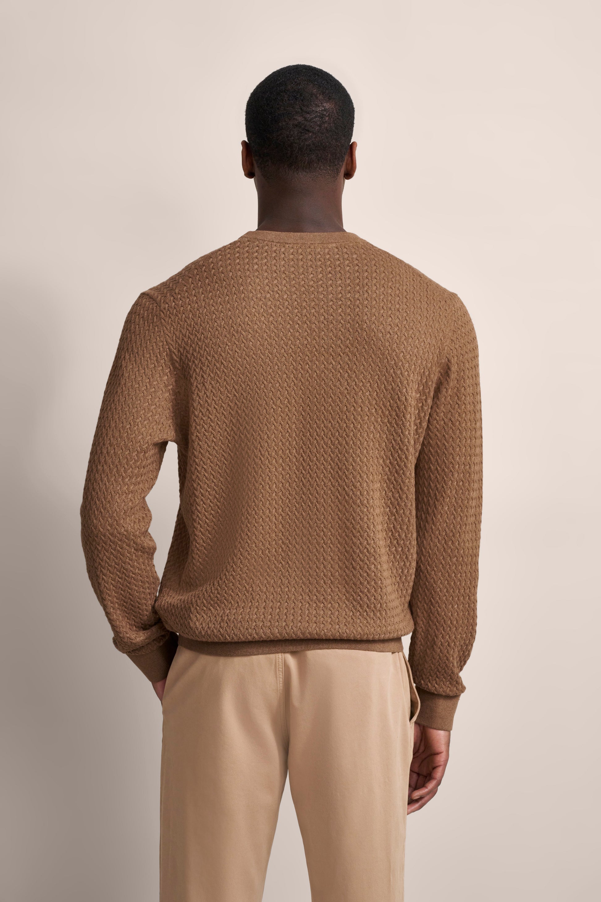 Herren Pullover 1/1 Arm (Cognac)