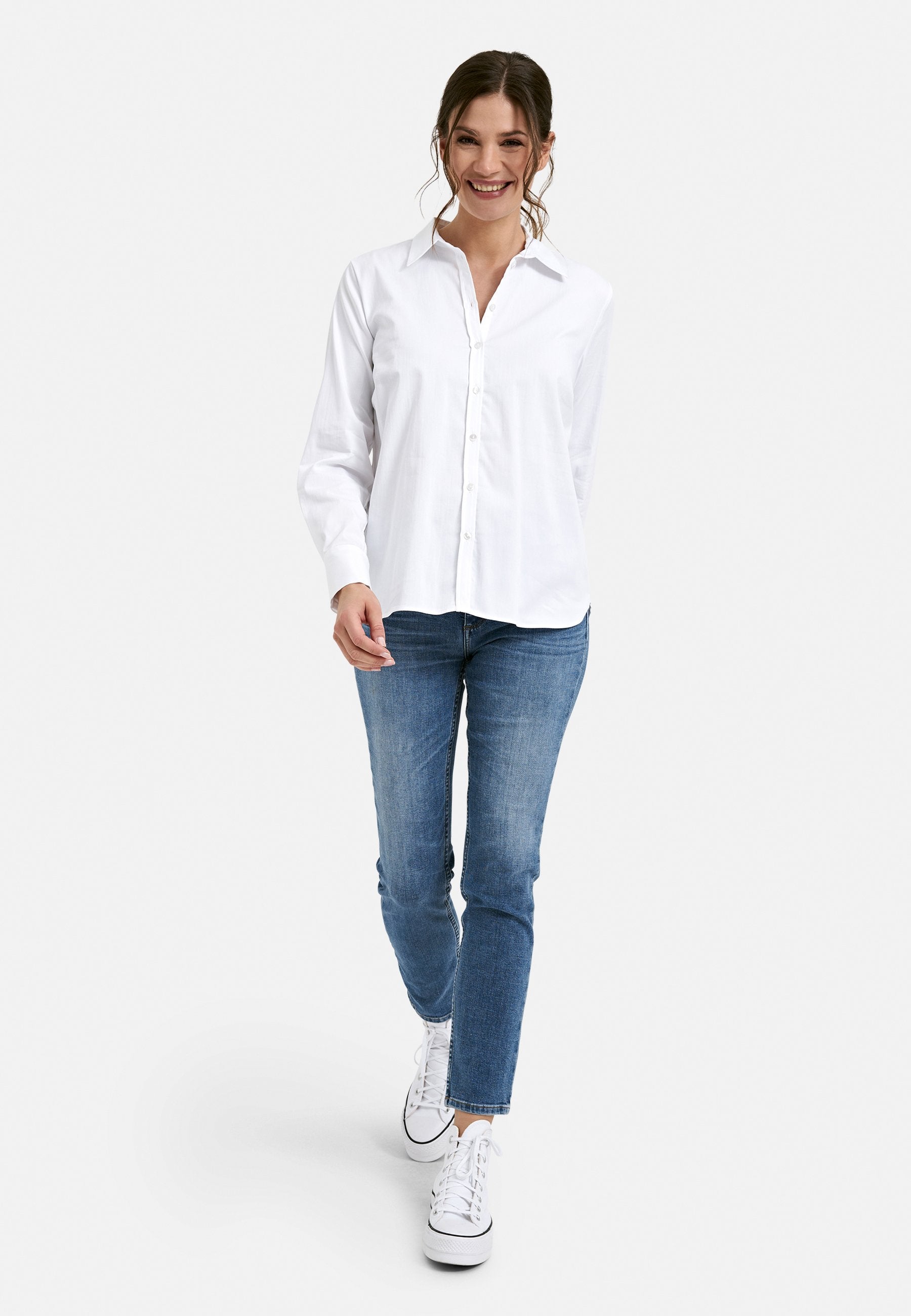 Straight Blouse Collar Blouse NOS (White)