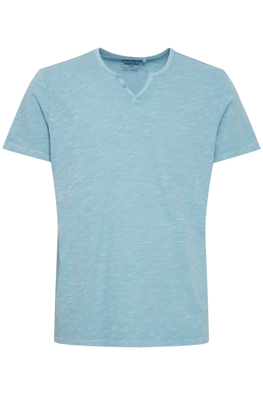 BHAshton split neck tee (Dusty Blue)