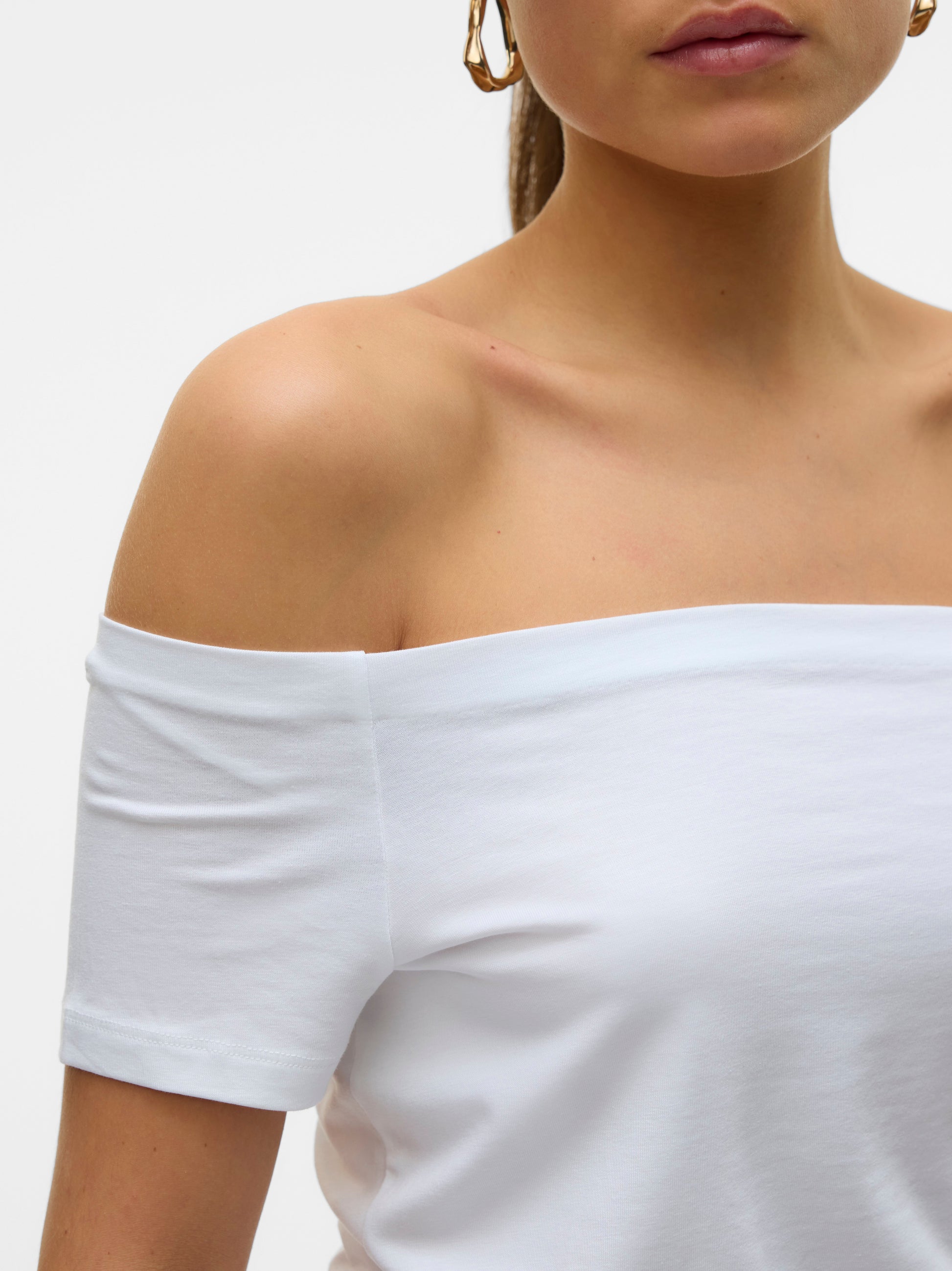 Vmpanda Off-shoulder Top Jrs Ga Noos (Bright White)