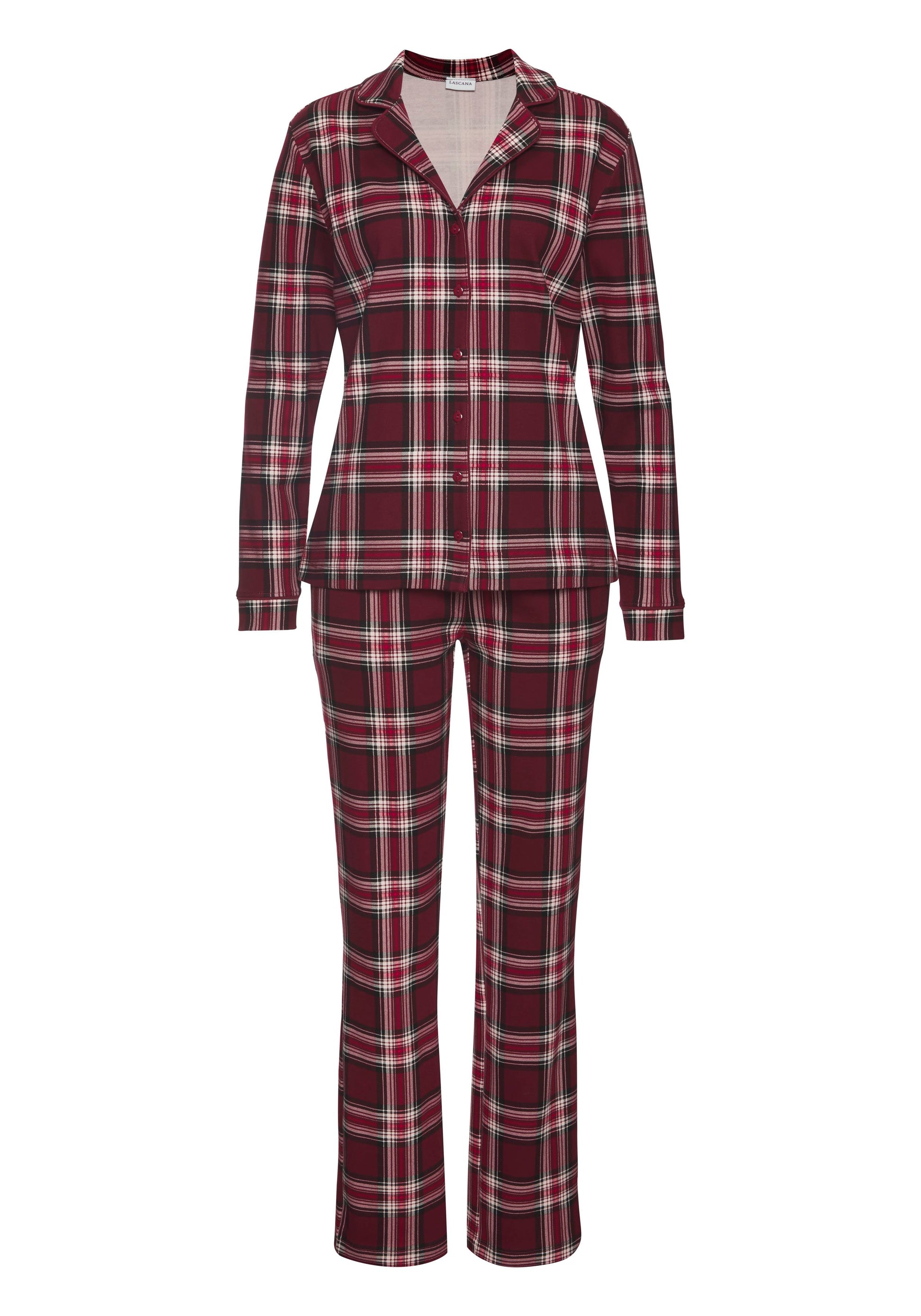 lascana LAS XMAS gift box classic PJ+mask (Red Check)