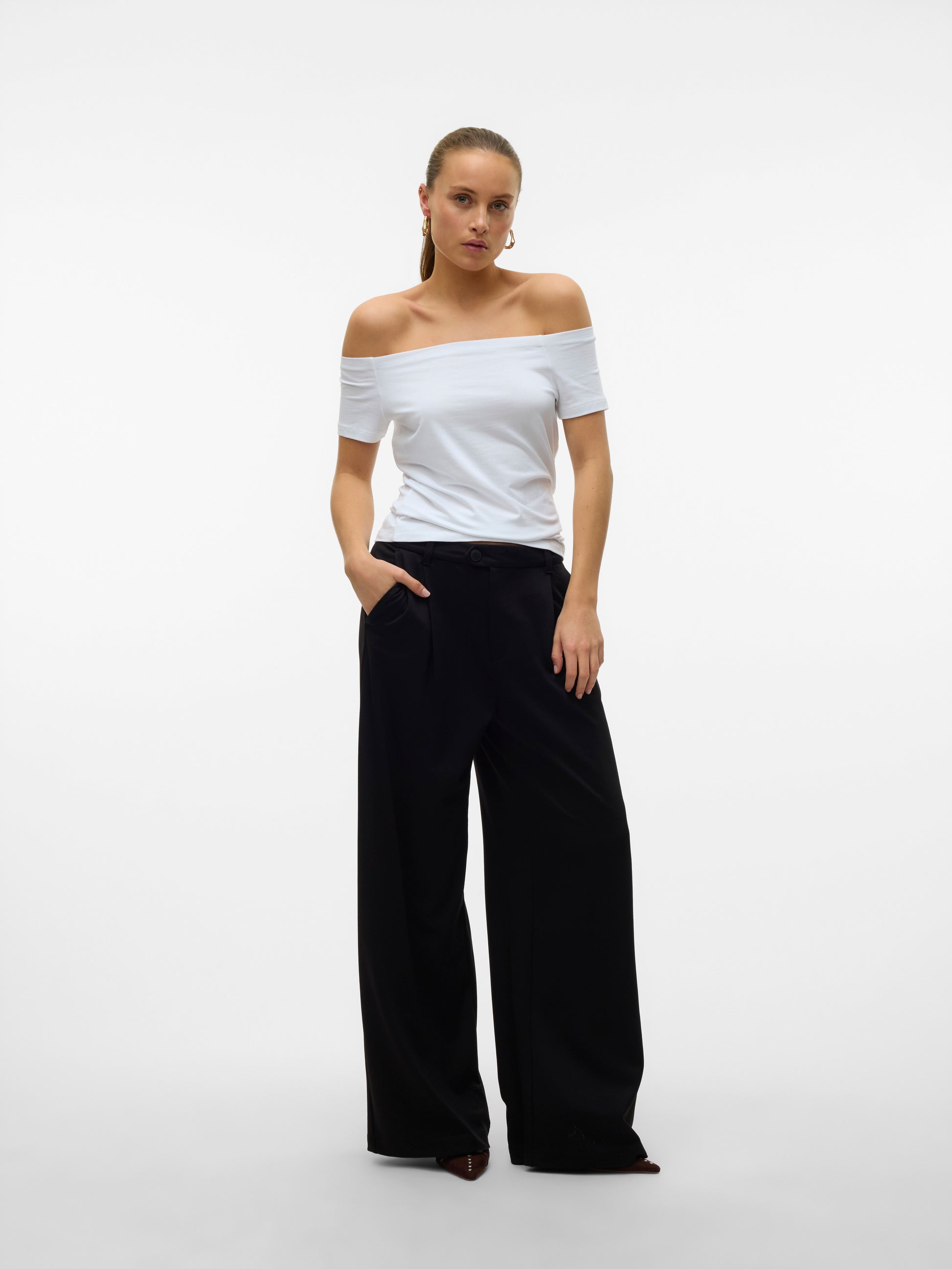 Vmpanda Off-shoulder Top Jrs Ga Noos (Bright White)