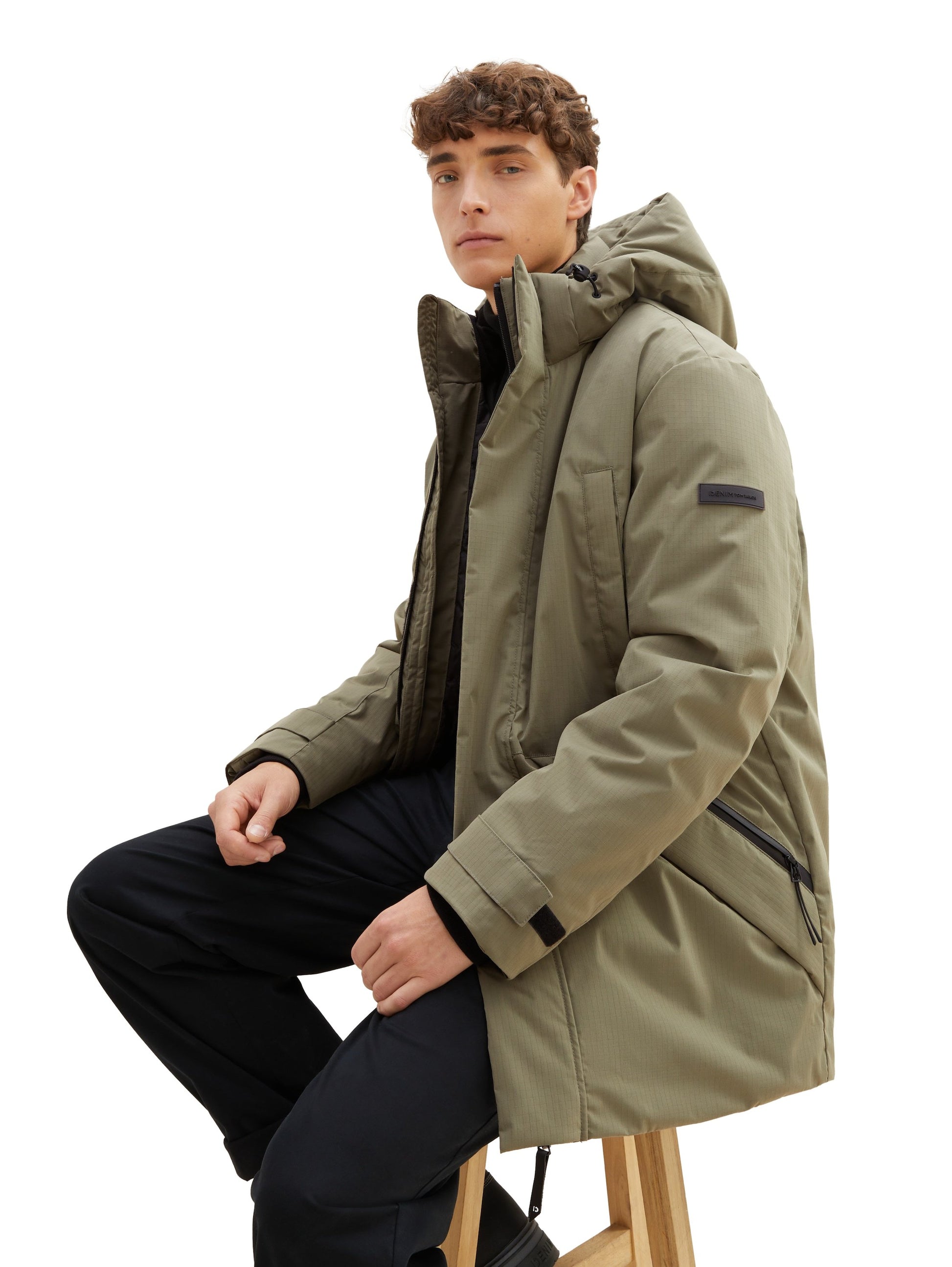 Parka mit abnehmbarer Kapuze (Black)