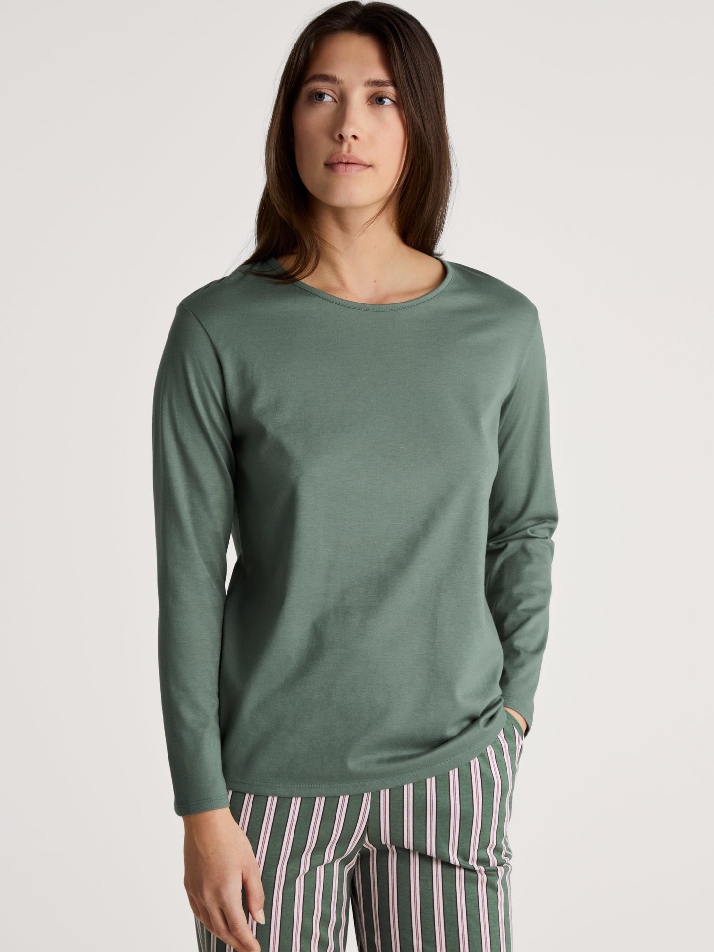 DAMEN Shirt langarm (Laurel Green)